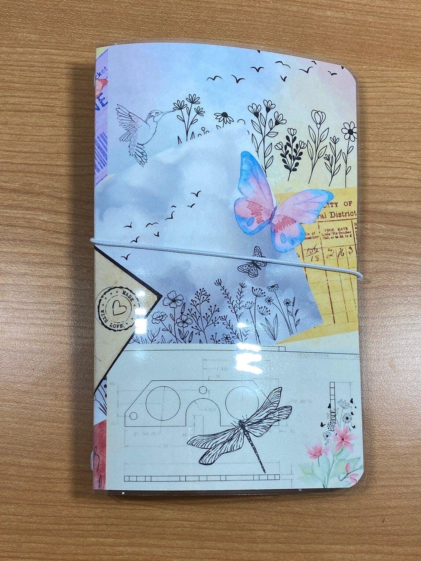 Butterflies & Dragonflies Laminated Traveler's Notebook Cover