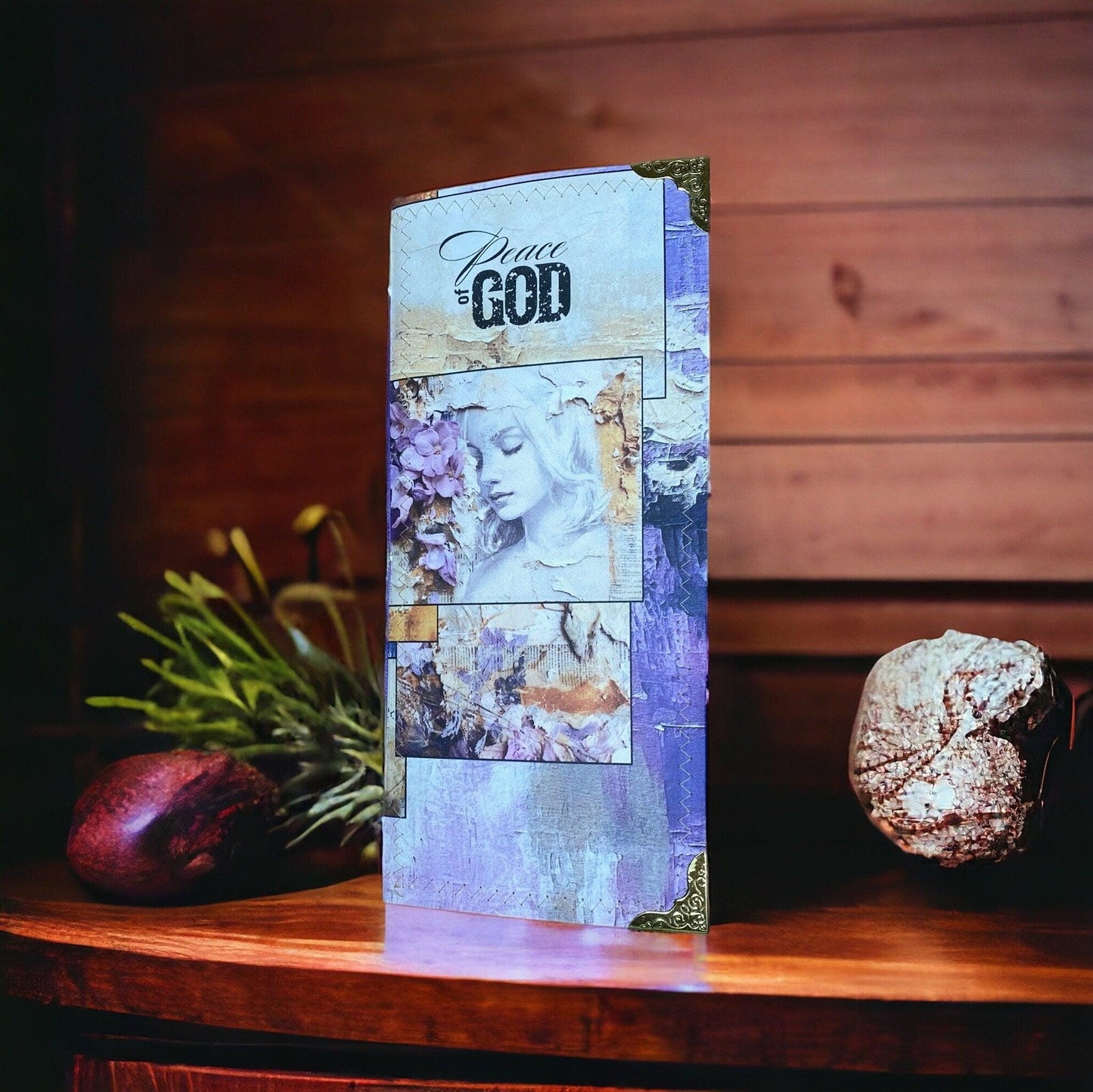 Peace of God Travelers Notebook | Christian Journal Cover | Handmade Faith Journal | Bible Study Notebook | Scripture Journal