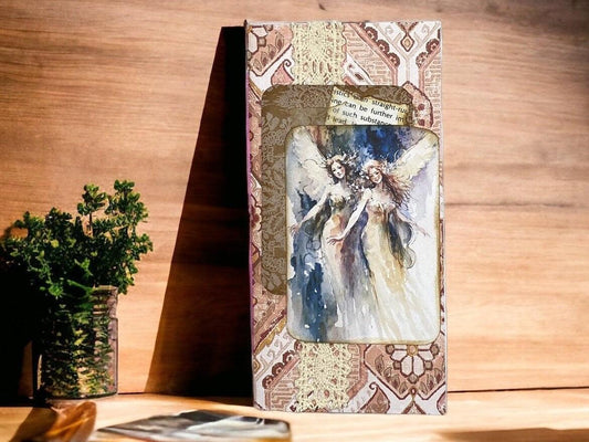 Whimsical Forest Fairy Folio – Moonveil Edition | Handmade Junk Journal Insert with Pockets & Lace | Ethereal Fantasy Stationery