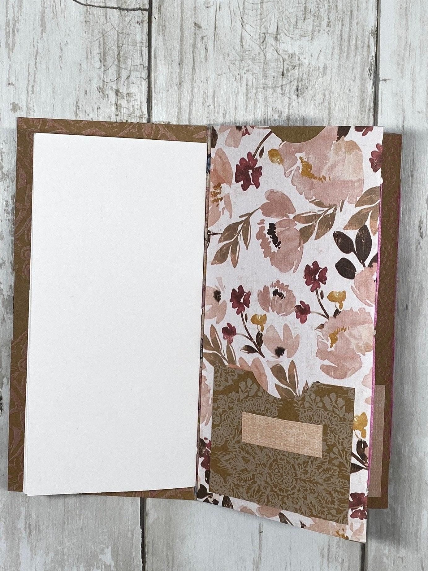 Whimsical Forest Cat Folio – Woodland Whiskers Edition | Handmade Junk Journal Insert with Lace & Floral Pockets | Feline Ephemera