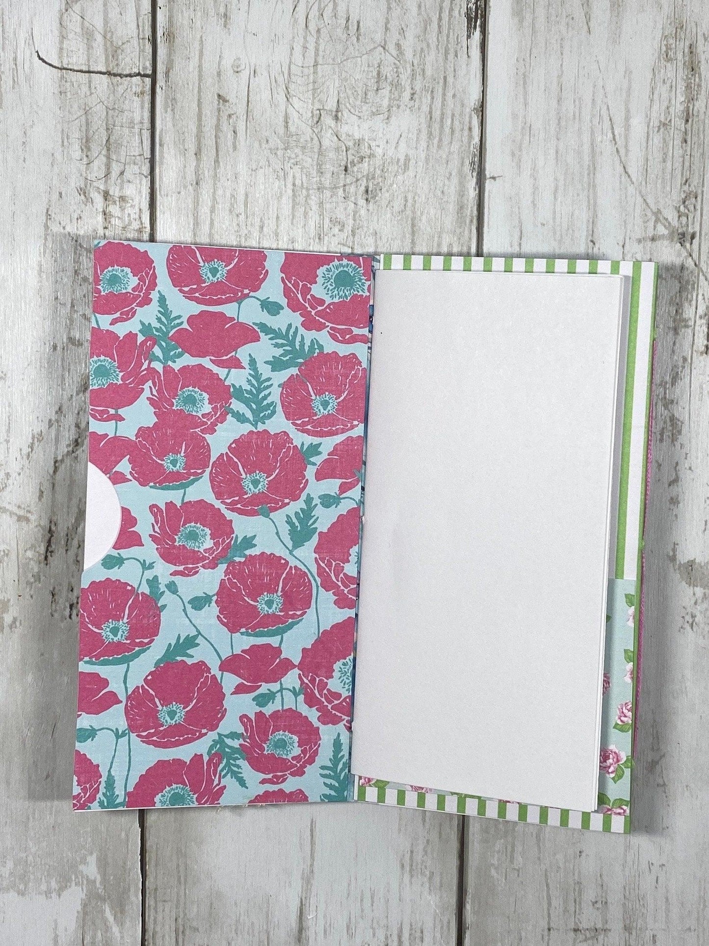 Cottage Garden Butterfly Folio – Petal Parade Edition | Handmade Junk Journal Insert with Pockets | Spring Floral Ephemera Folder