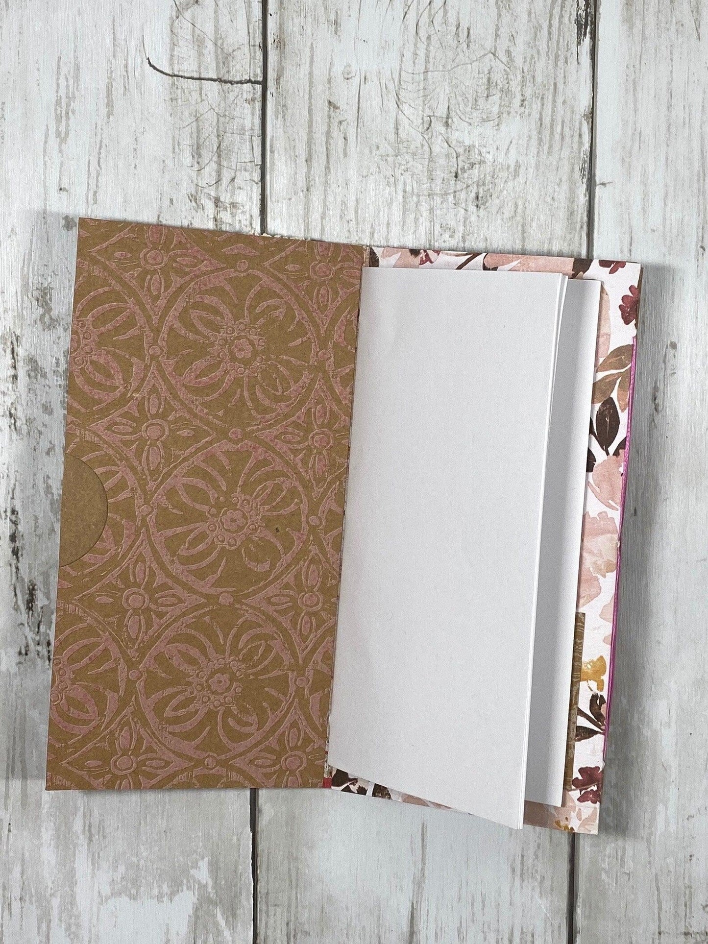 Whimsical Forest Cat Folio – Woodland Whiskers Edition | Handmade Junk Journal Insert with Lace & Floral Pockets | Feline Ephemera