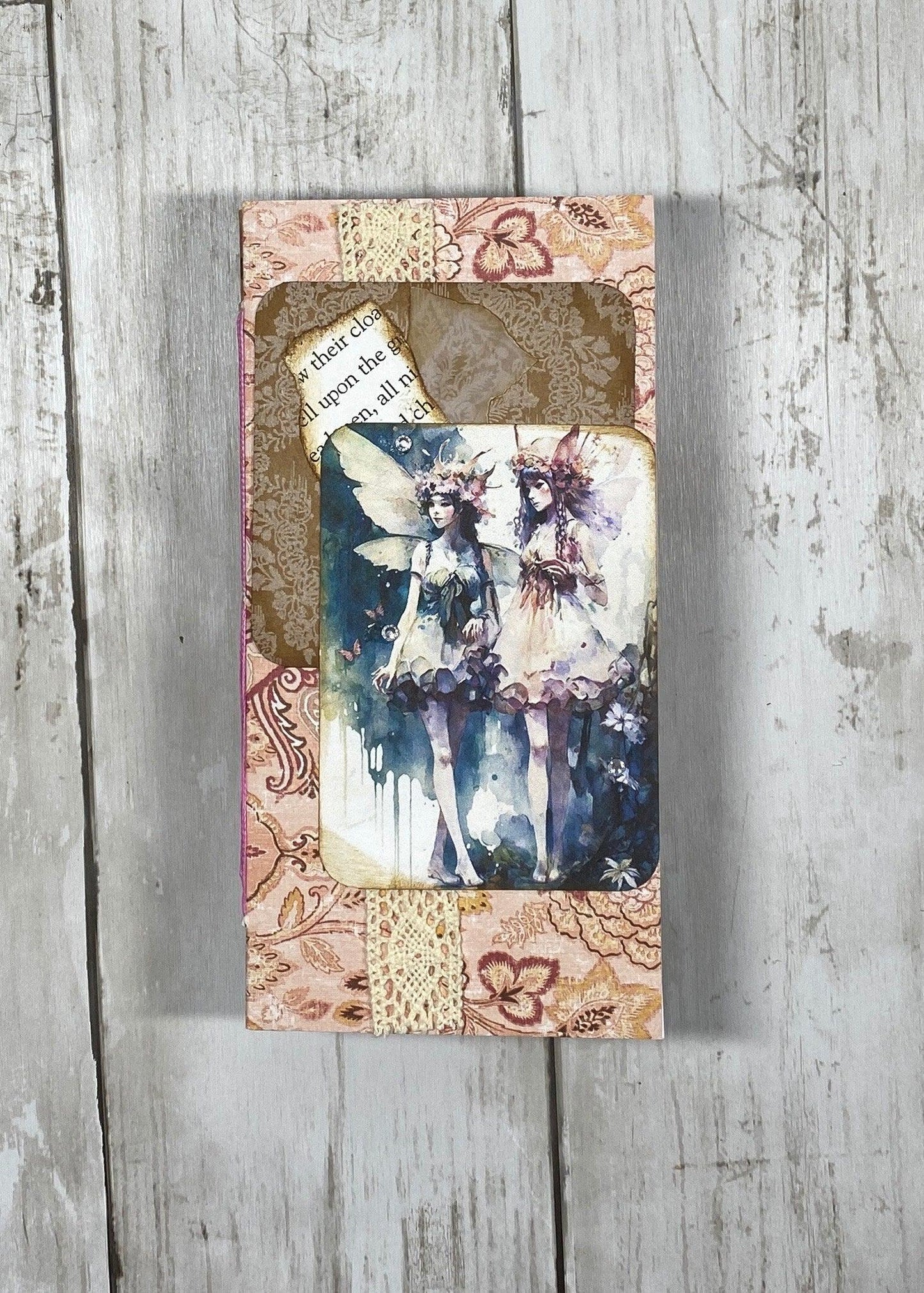 Enchanted Fairy Folio – Bloom Edition | Whimsical Forest Handmade Junk Journal Folder | Dreamy Ephemera Pocket