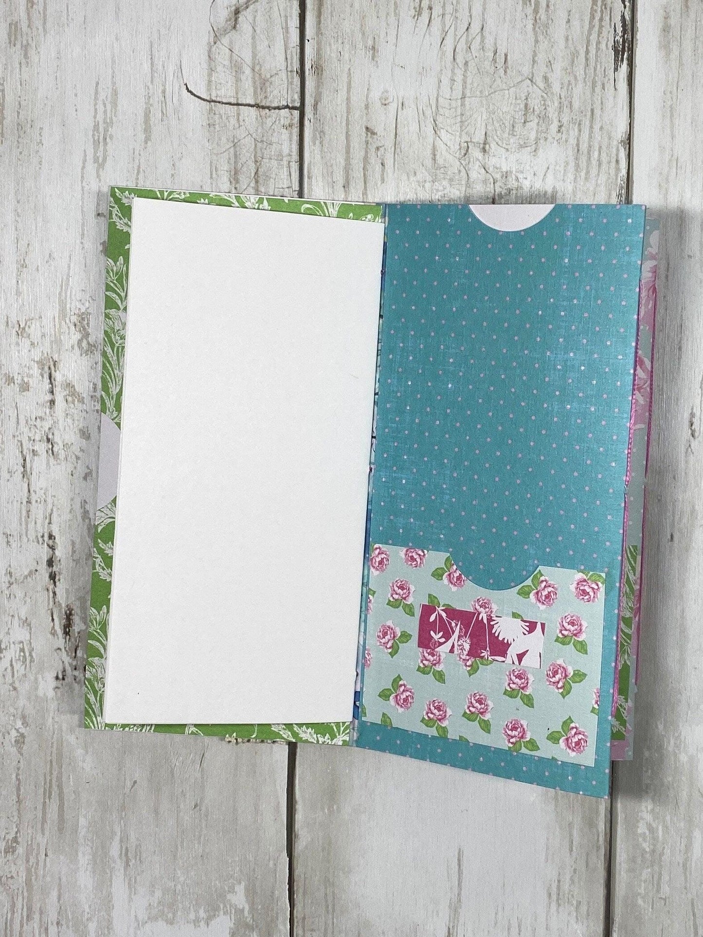 Cottage Garden Butterfly Folio – Petal Parade Edition | Handmade Junk Journal Insert with Pockets | Spring Floral Ephemera Folder