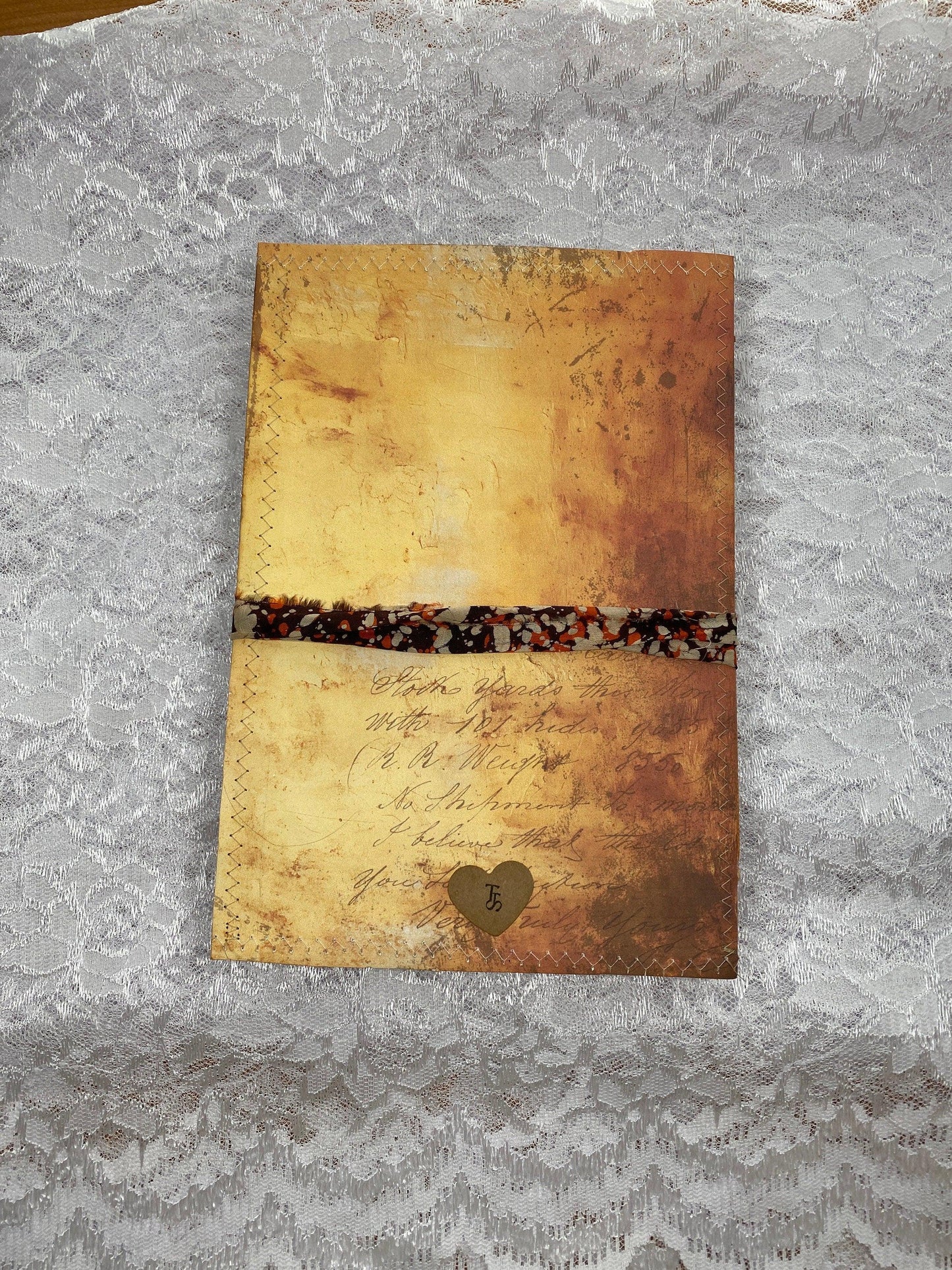 Gold Peace of God Junk Journal Handmade Faith Journal with Rose Collage Cover, Coffee-Dyed Pages, Scripture-Inspired Pockets, Christian Gift