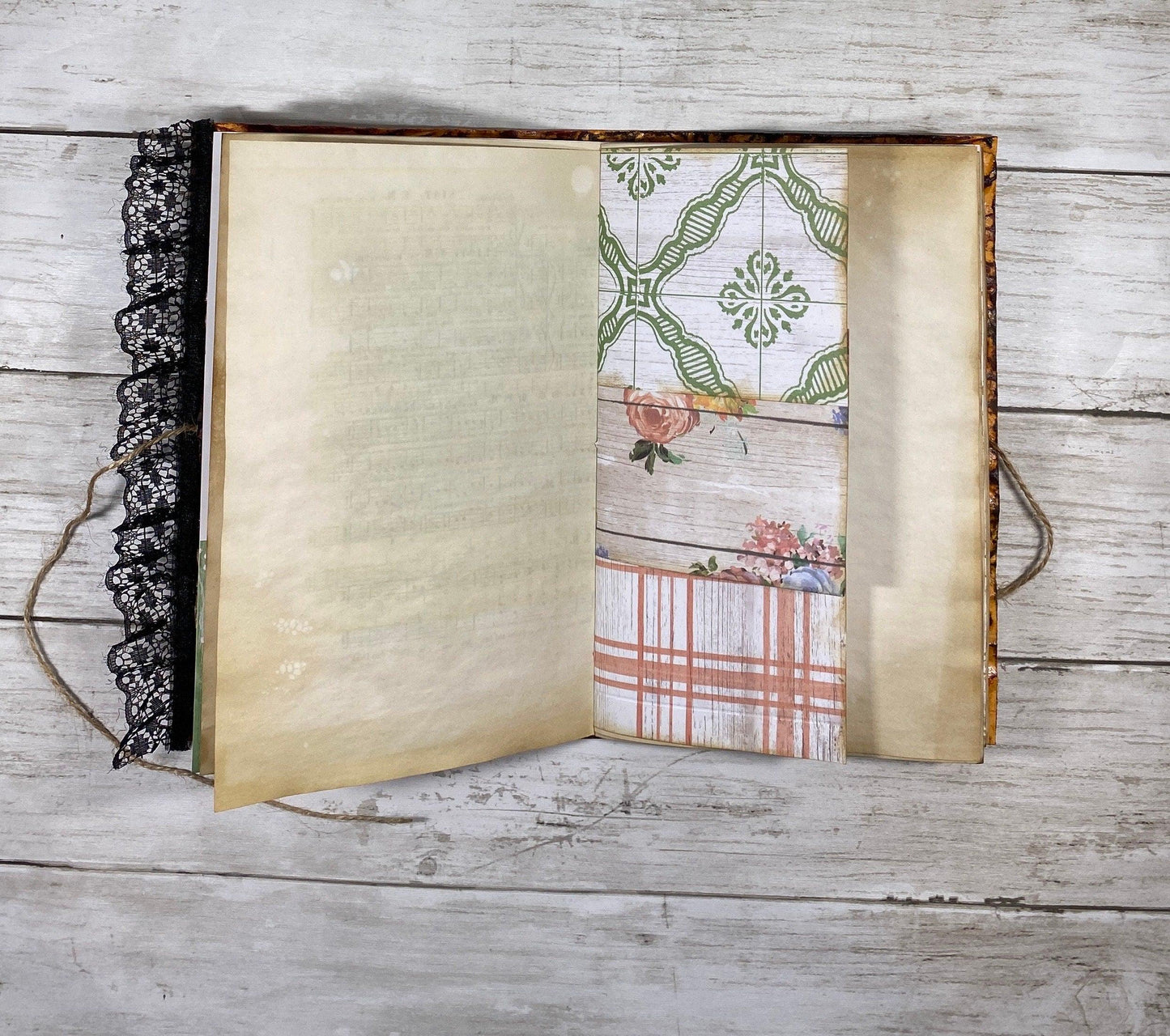 Witch of the Westwood Junk Journal – Handmade Coffee‑Dyed Traveler’s Notebook, Forest Spellbook Grimoire, Limited Edition No. 5/8