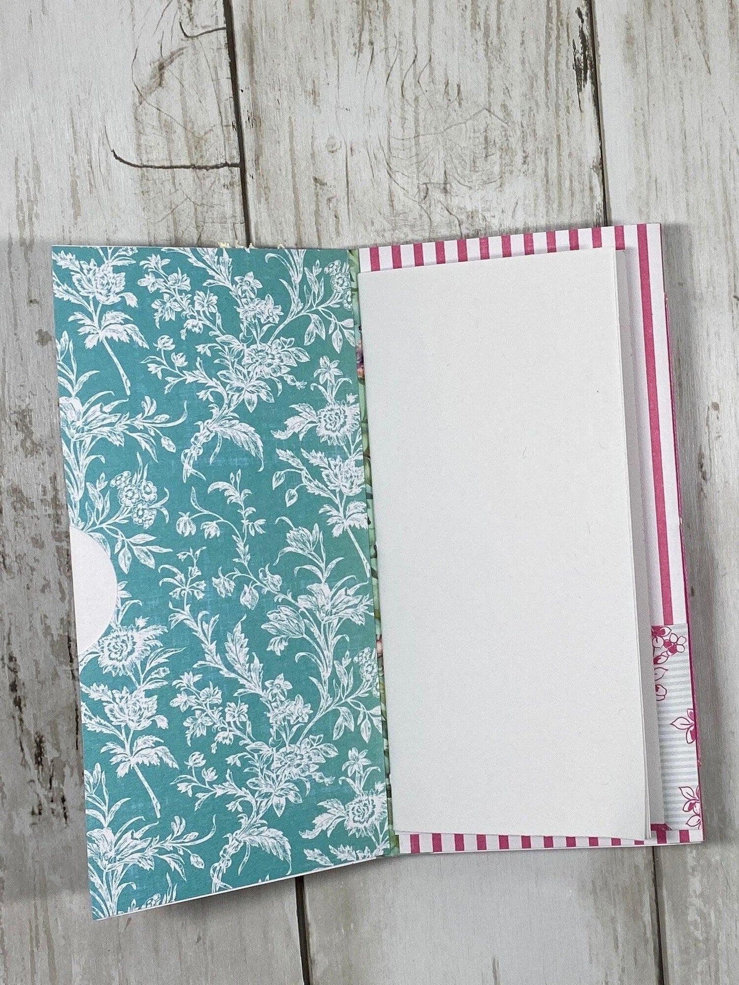 Cottage Garden Butterfly Folio – Spring Bloom Edition Handmade Junk Journal Insert with Pockets | Floral Ephemera Folder