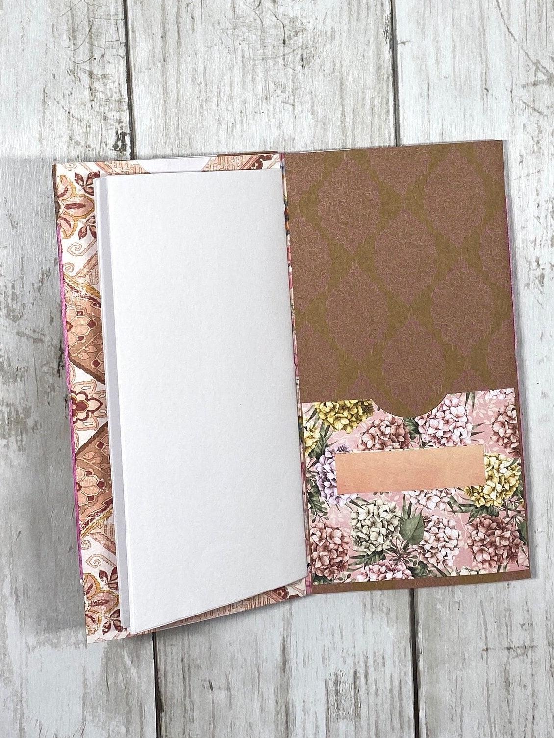 Whimsical Forest Cat Folio – Enchanted Garden Edition | Handmade Junk Journal Insert with Lace & Floral Pockets | Feline Ephemera