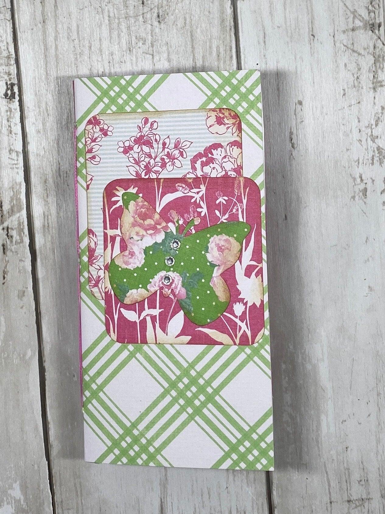 Cottage Garden Butterfly Folio – Spring Bloom Edition Handmade Junk Journal Insert with Pockets | Floral Ephemera Folder