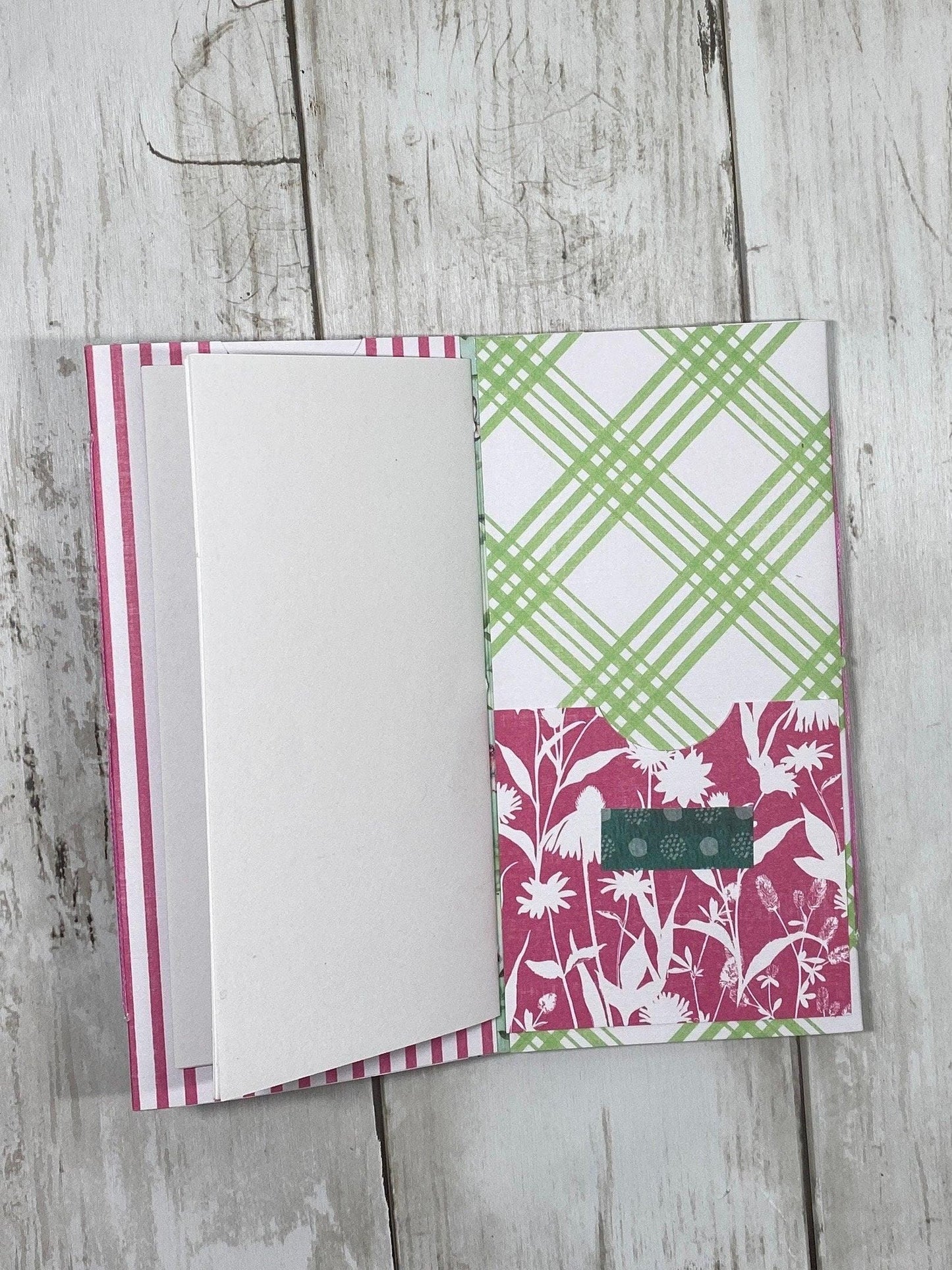 Cottage Garden Butterfly Folio – Spring Bloom Edition Handmade Junk Journal Insert with Pockets | Floral Ephemera Folder