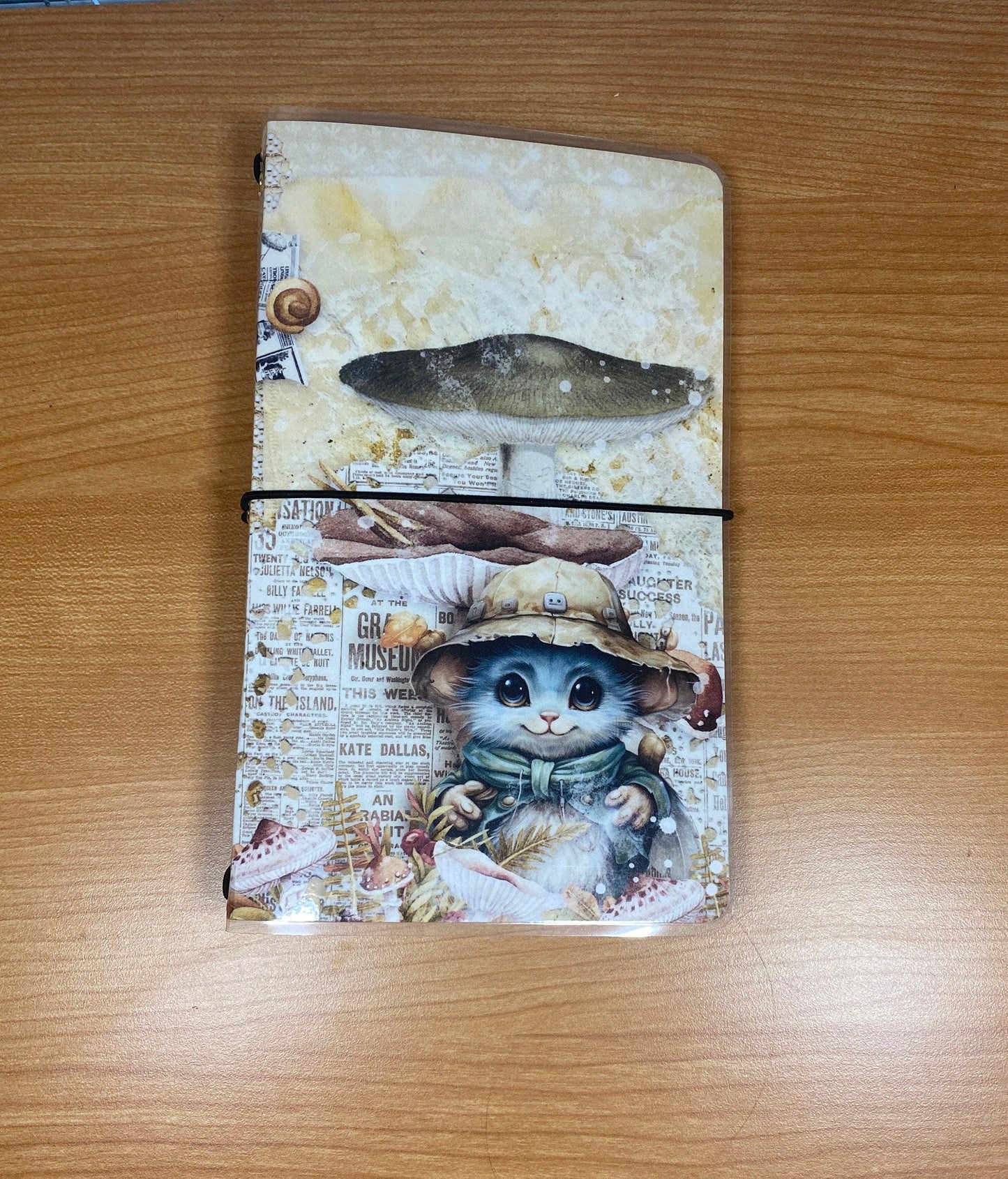 Ephy Mouse Travelers Notebook Cover | Handmade TN Cover | Mouse Theme Journal Cover | Travelers Notebook | Cute Animal TN