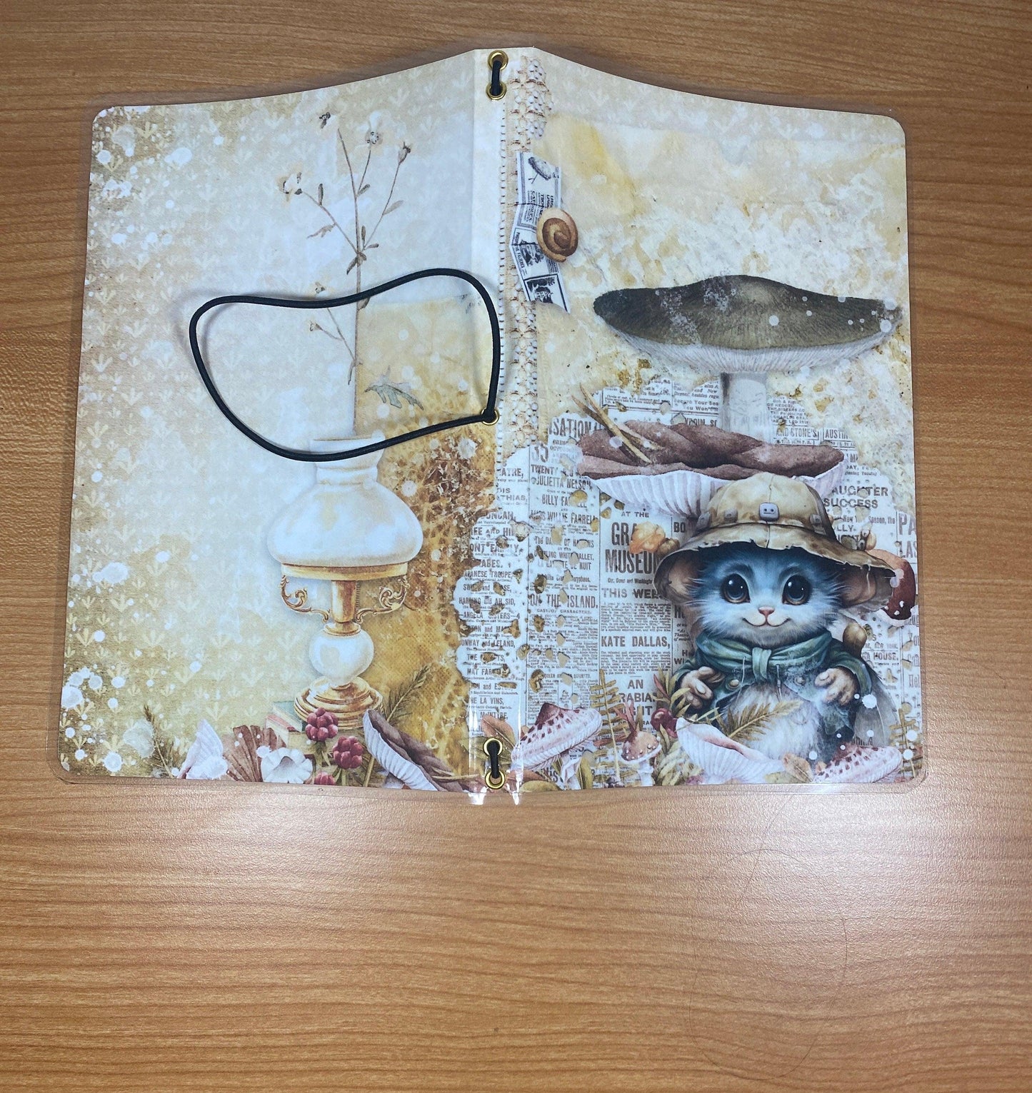 Ephy Mouse Travelers Notebook Cover | Handmade TN Cover | Mouse Theme Journal Cover | Travelers Notebook | Cute Animal TN