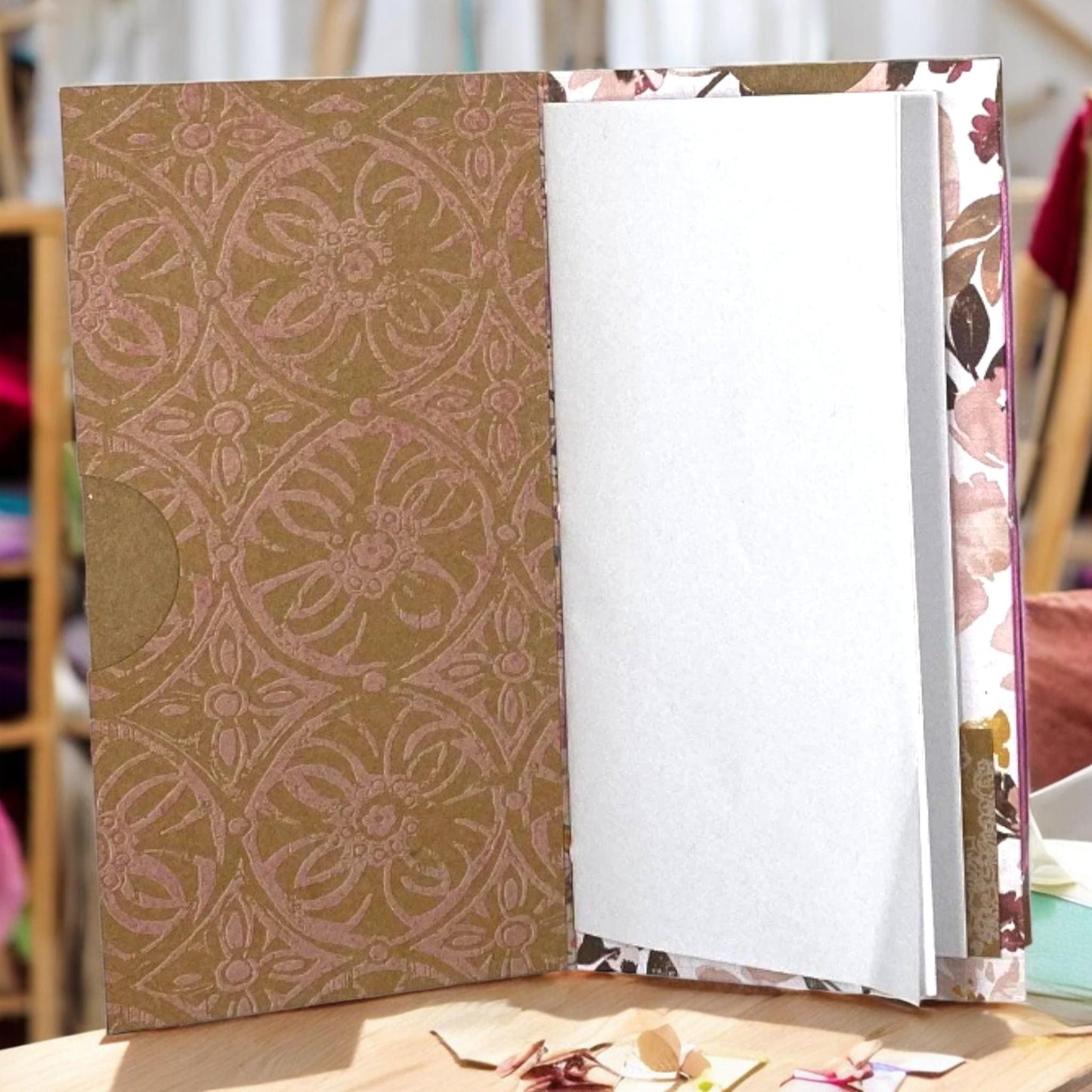 Halloween Angel Junk Journal – Handmade Flip-Flop Journal with Tags, Coffee-Dyed Pages, Pockets, Spooky Ephemera & Vintage Layers