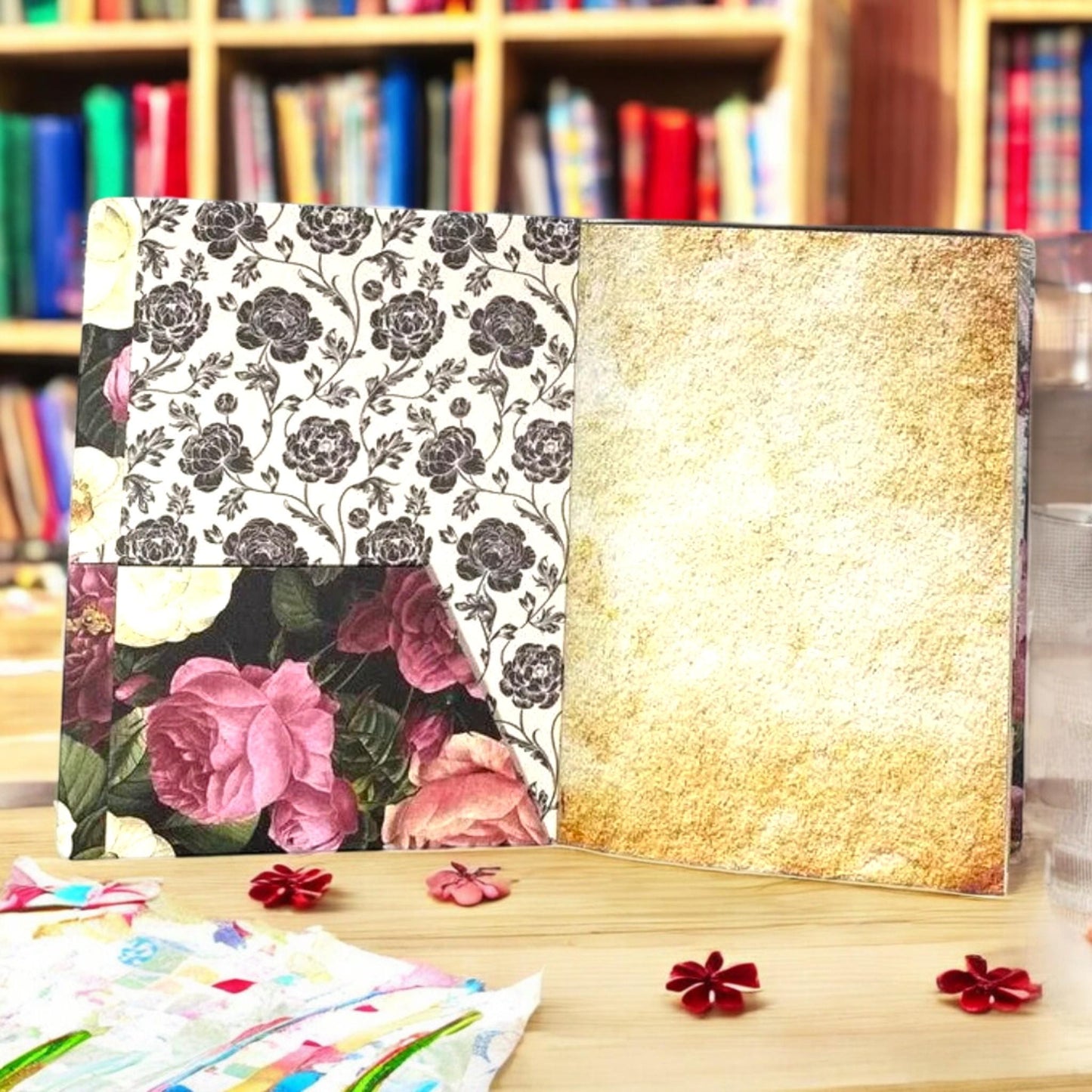 Floral Floral Rose Journal – “Thinking of You Today” B6 Handmade Planner  Scrapbook  Journal: Handmade B6 Planner, Scrapbook