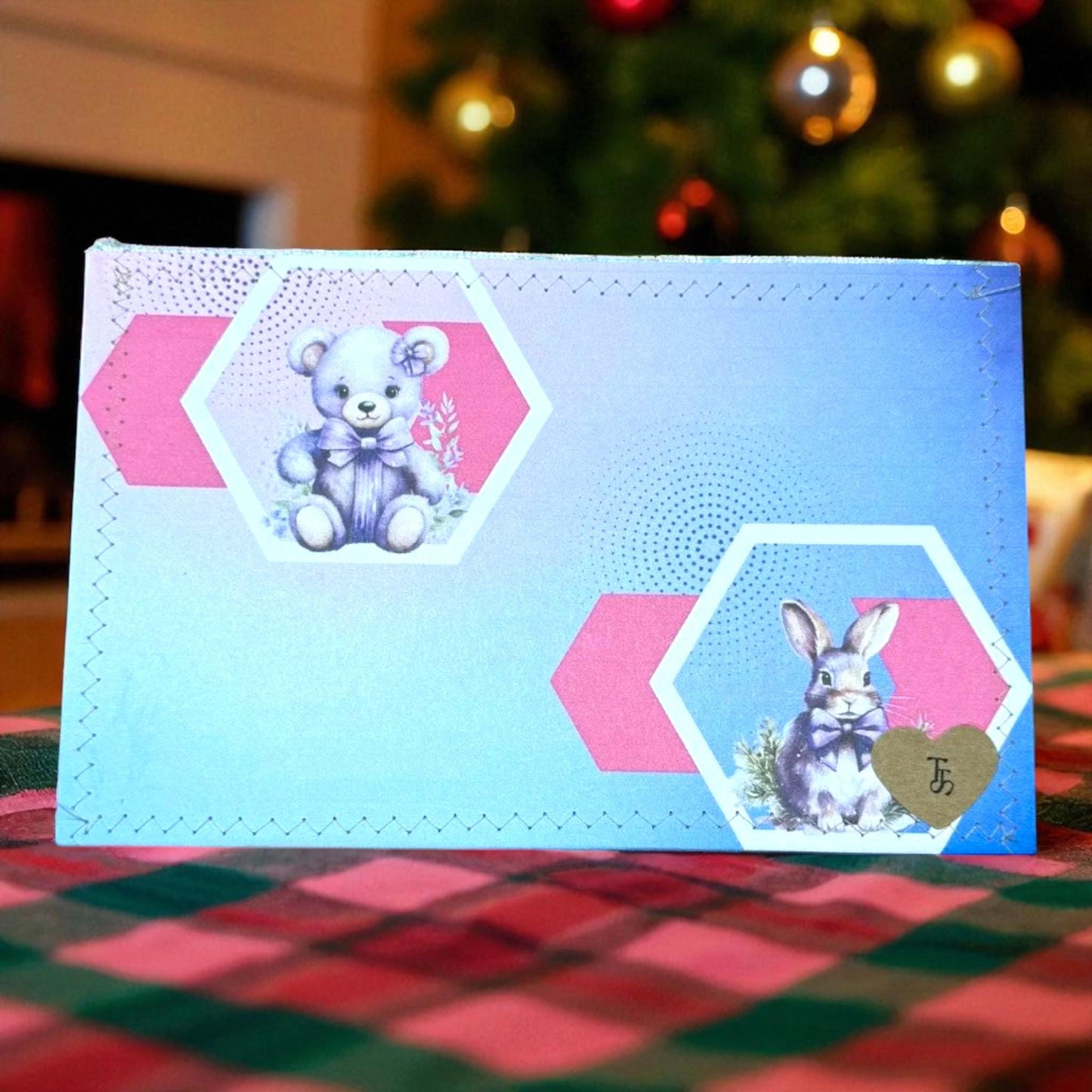 Sugarplum’s Winter Dream – Peppermint Lane Christmas Envelope Folio | Printable Holiday Stationery | Elegant Pastel Keepsake Pouch