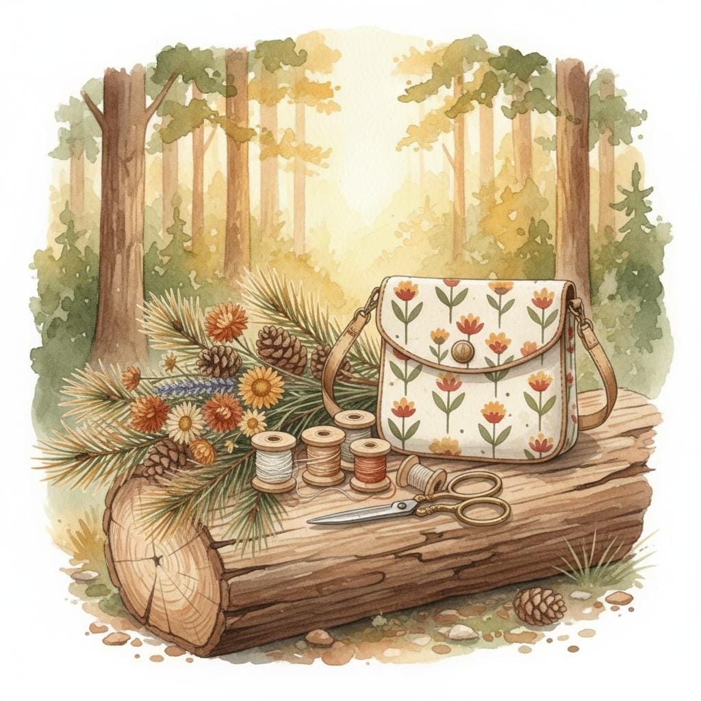 Midnight Garden Handmade Quilted Tote Bag – The Stitcher’s Carry Edition | Artisan-Made Project Bag with Pockets