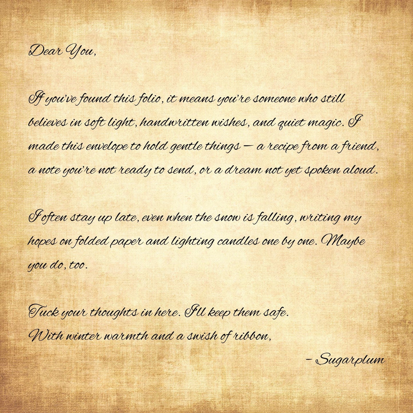 Sugarplum’s Winter Dream – Peppermint Lane Christmas Envelope Folio | Printable Holiday Stationery | Elegant Pastel Keepsake Pouch