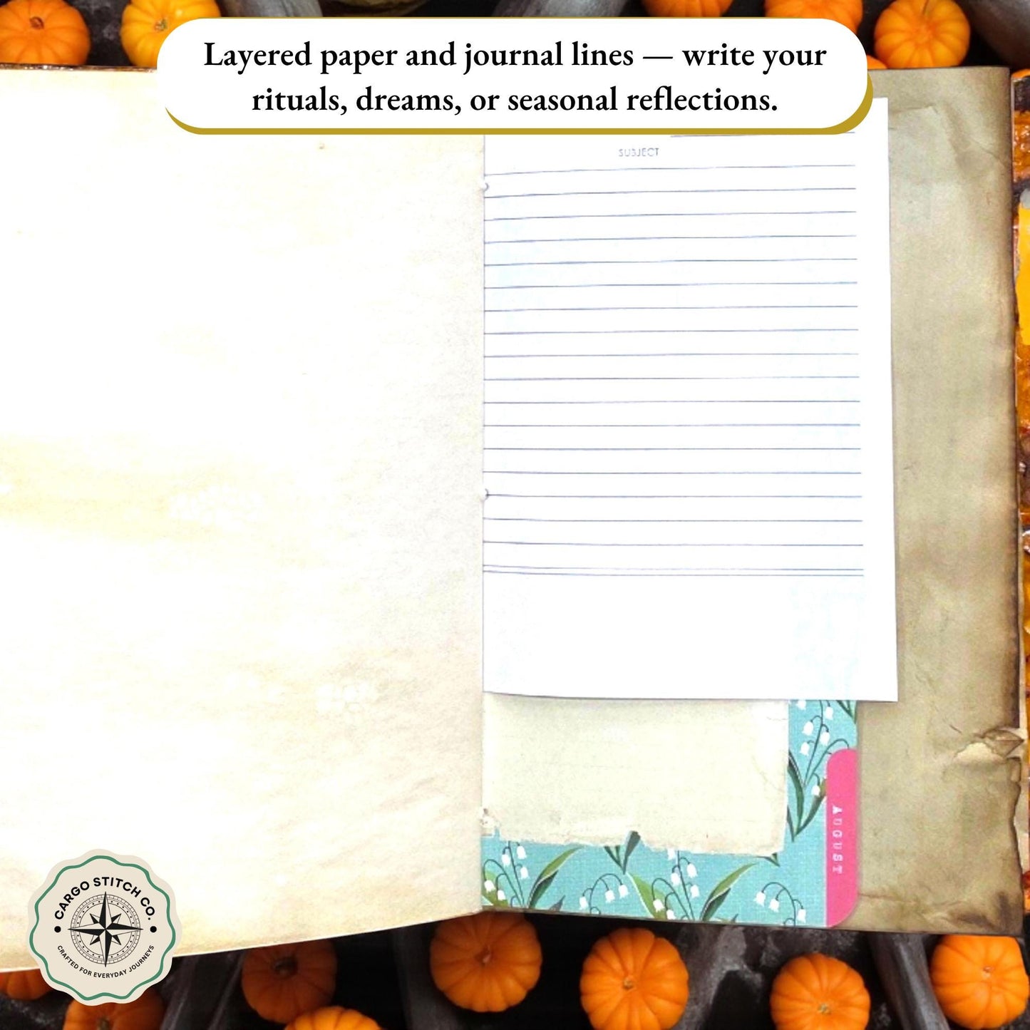 Autumn Harvest Grimoire – October Coven Series – Handmade Halloween Junk Journal – Coffee-Dyed Pages – Witchcore Gift – 2 of 8