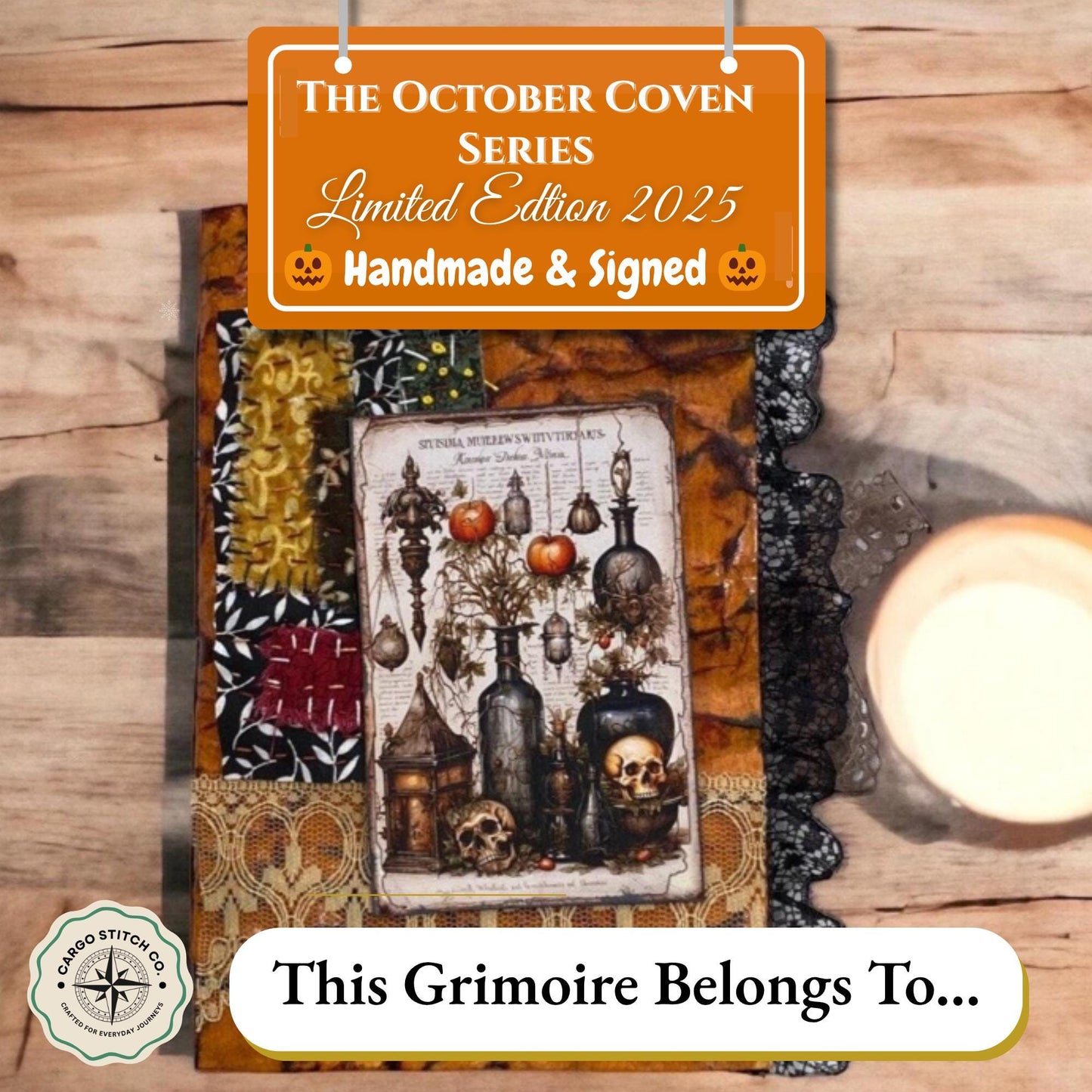 Autumn Harvest Grimoire – October Coven Series – Handmade Halloween Junk Journal – Coffee-Dyed Pages – Witchcore Gift – 2 of 8