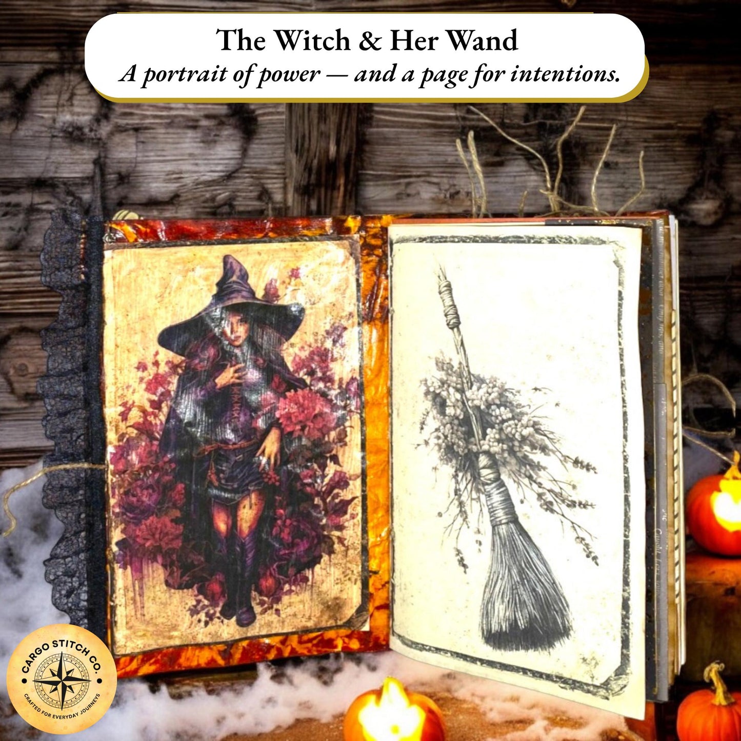 Halloween Apothecary Grimoire – October Coven Series – Potion Ledger Junk Journal – Coffee‑Dyed Pages – Signed Limited Edition, No. 7 of 8