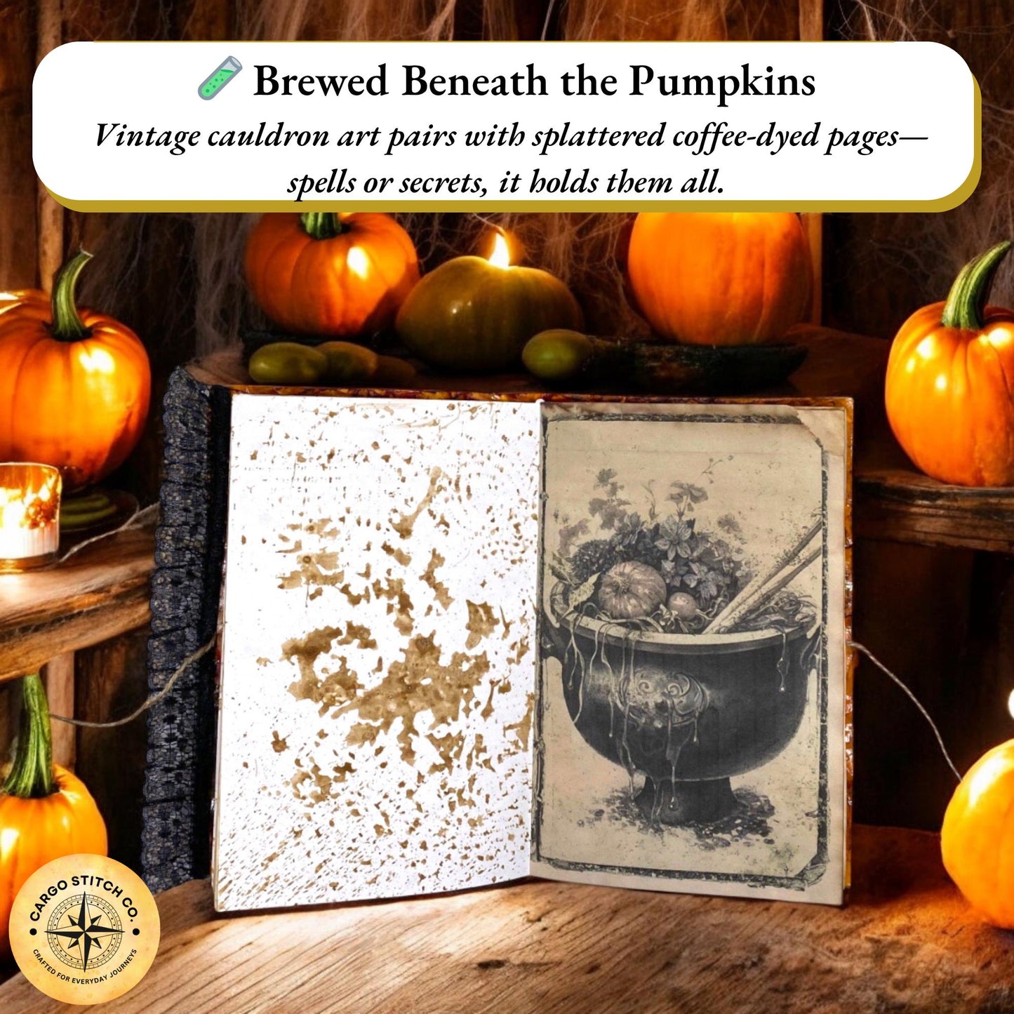 Blood Moon Manor – Gothic Grimoire Junk Journal, October Coven Series No. 6, Handmade Halloween Art Journal, Signed, OOAK Gift