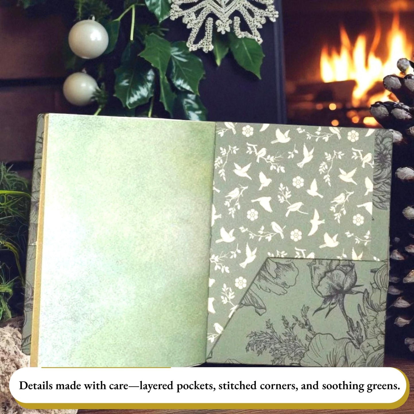 Fear Not Junk Journal – Handmade Faith Journal, Isaiah 41:13 Scripture Notebook, Christian Prayer Journal, Winter Garden Edition