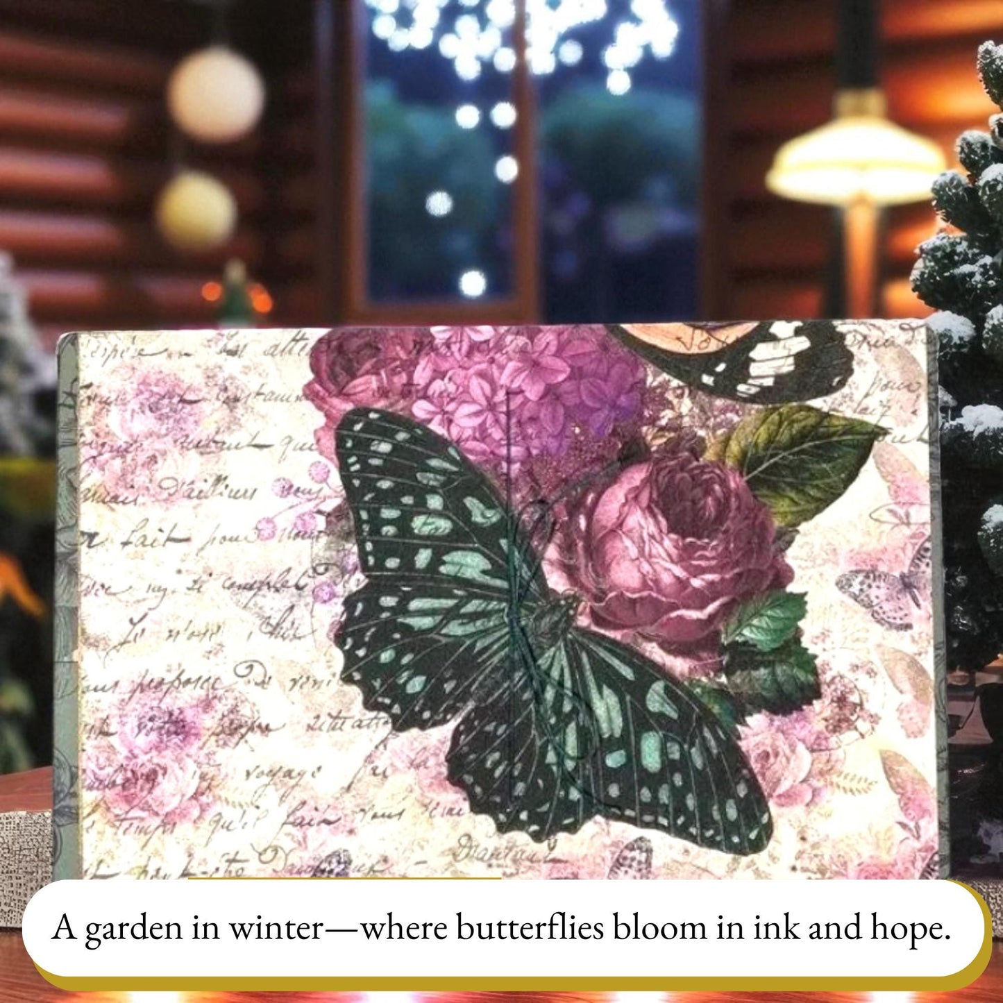 Fear Not Junk Journal – Handmade Faith Journal, Isaiah 41:13 Scripture Notebook, Christian Prayer Journal, Winter Garden Edition