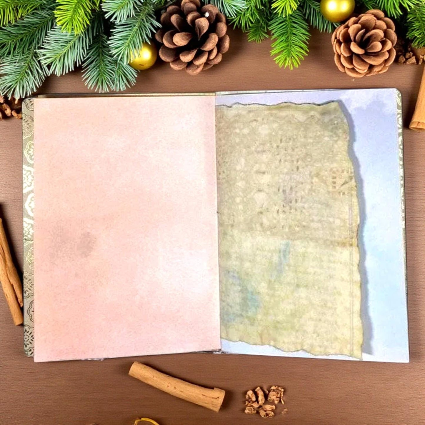 Sitting in the Rain – Grungy Floral Junk Journal | Handmade 5×7 Notebook with Pockets | Vintage-Inspired Art Journal for Reflection