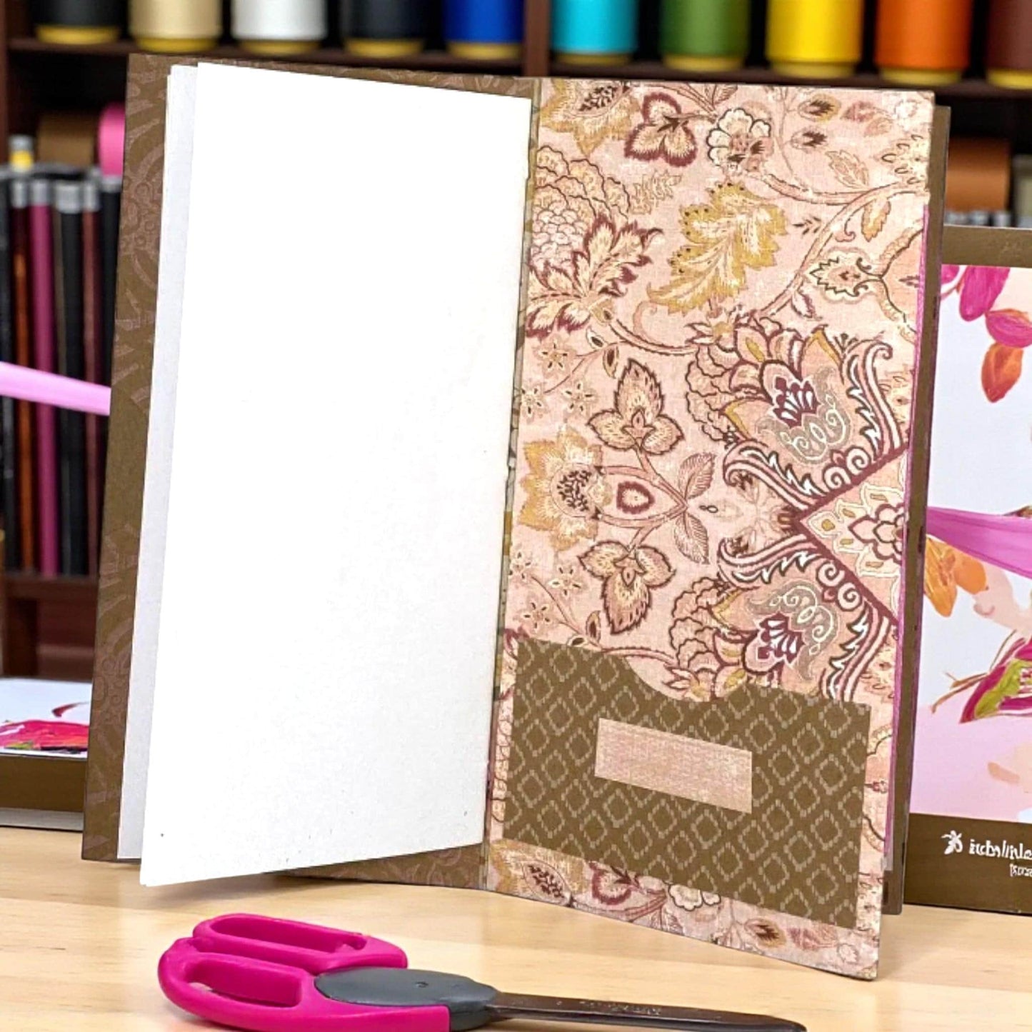 Halloween Angel Junk Journal – Handmade Flip-Flop Journal with Tags, Coffee-Dyed Pages, Pockets, Spooky Ephemera & Vintage Layers