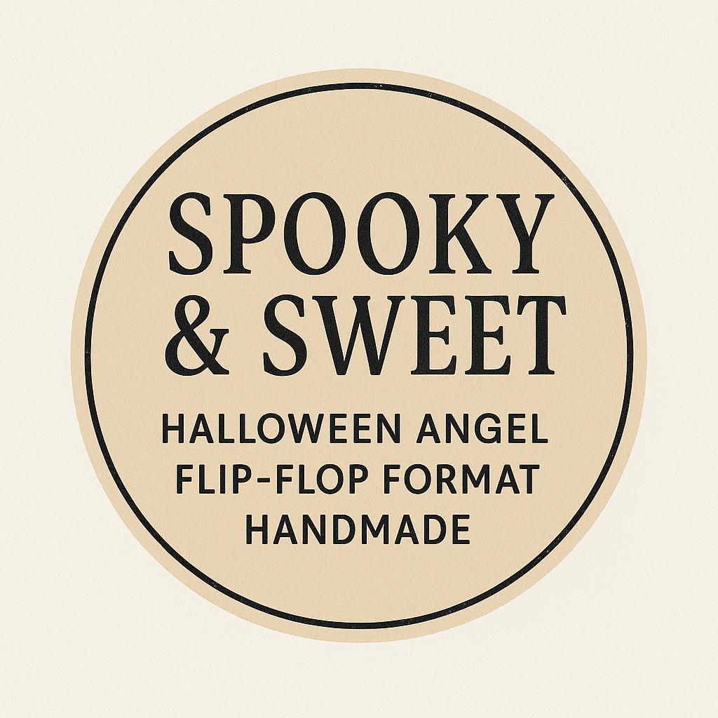 Halloween Angel Junk Journal – Handmade Flip-Flop Journal with Tags, Coffee-Dyed Pages, Pockets, Spooky Ephemera & Vintage Layers