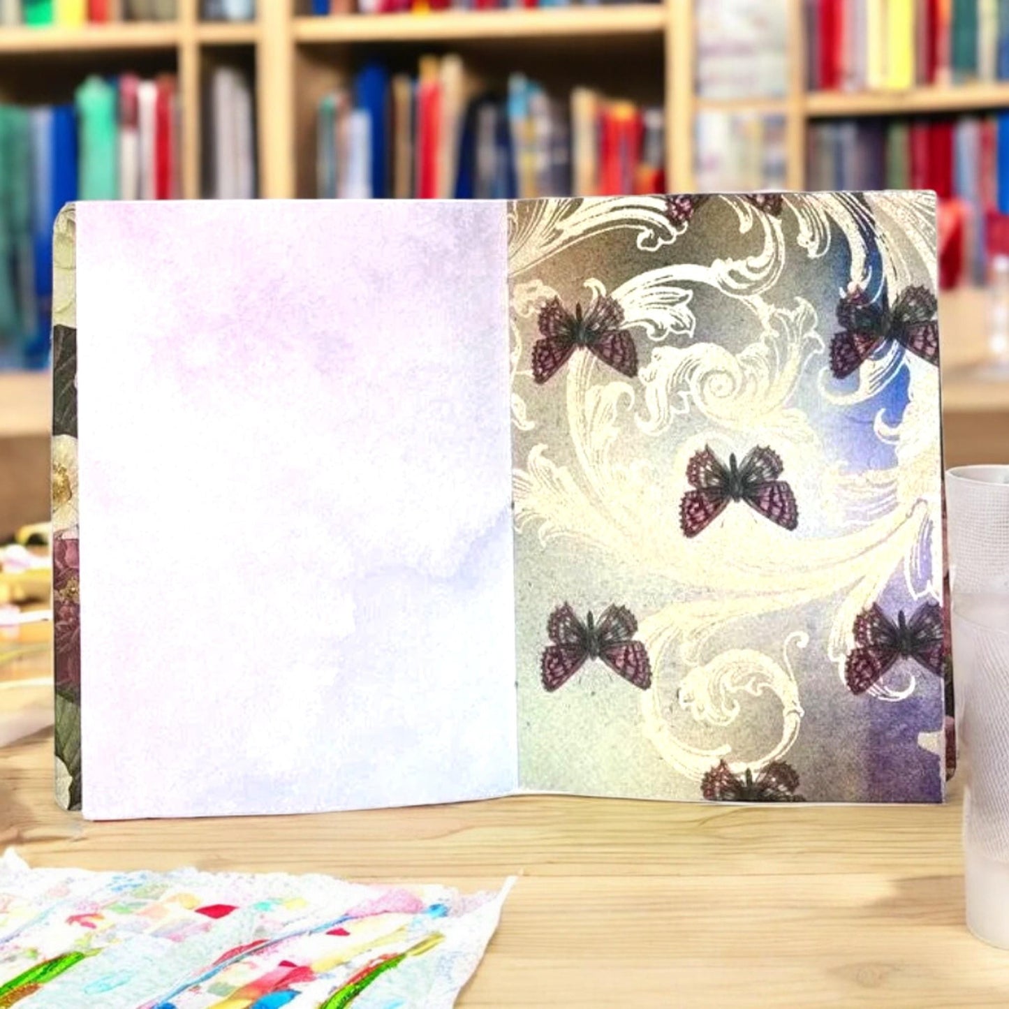 Floral Floral Rose Journal – “Thinking of You Today” B6 Handmade Planner  Scrapbook  Journal: Handmade B6 Planner, Scrapbook