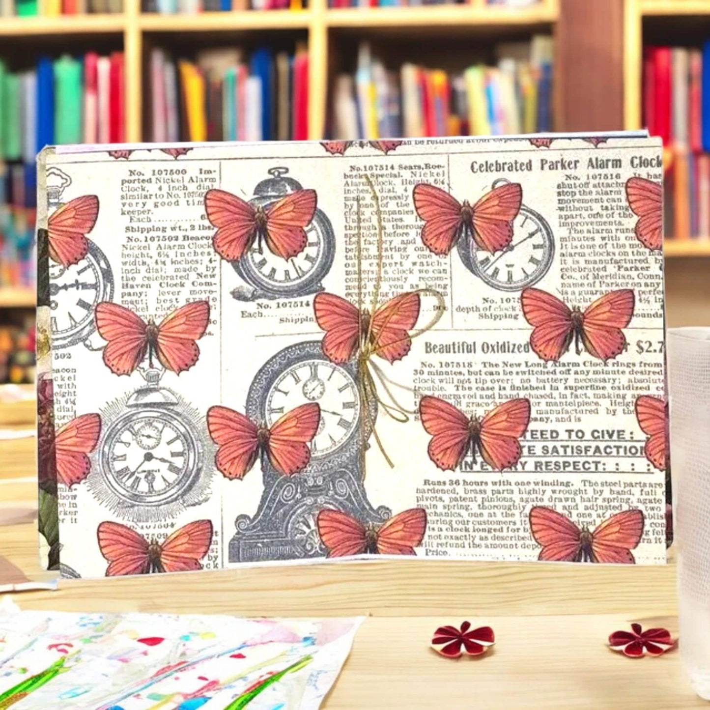 Floral Floral Rose Journal – “Thinking of You Today” B6 Handmade Planner  Scrapbook  Journal: Handmade B6 Planner, Scrapbook