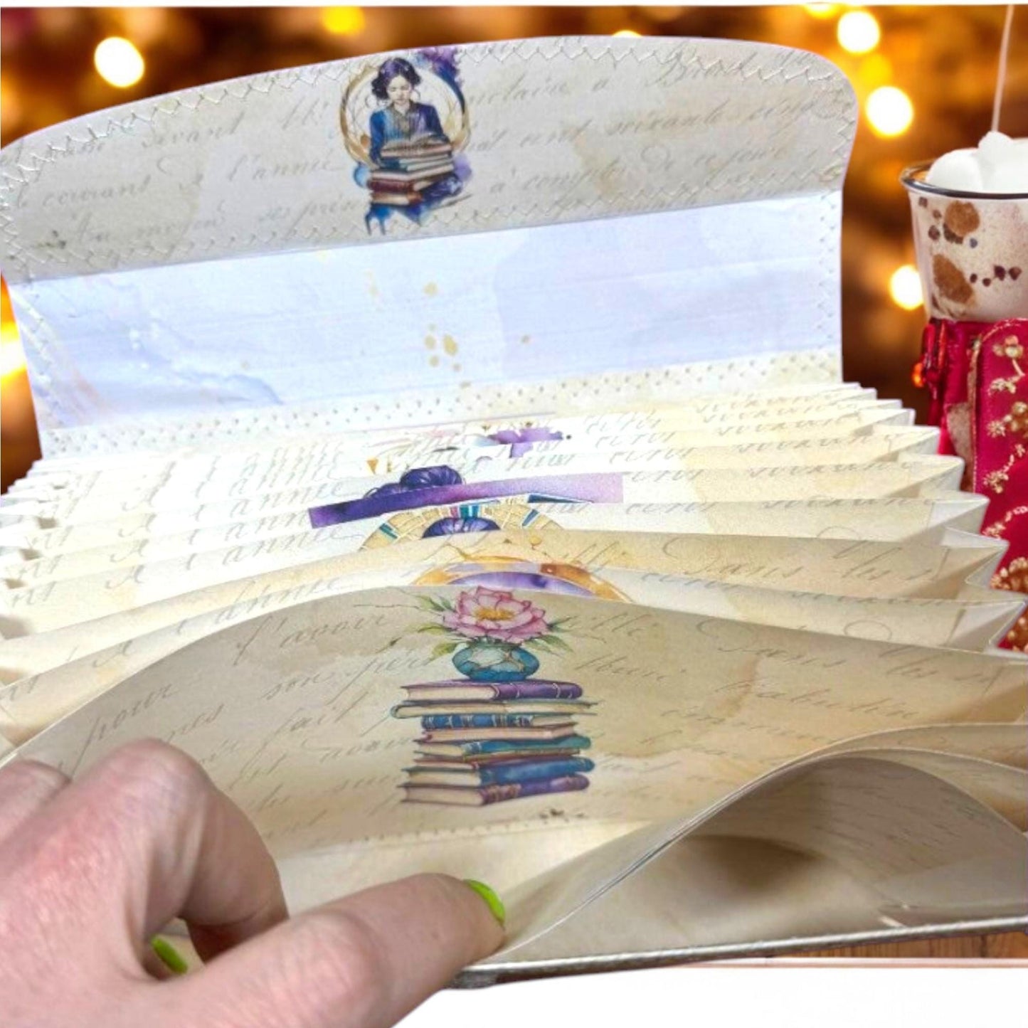 Healing Threads Accordion Folder – Storykeeper Edition | Handmade Organizer for Ephemera, Journaling & Letters