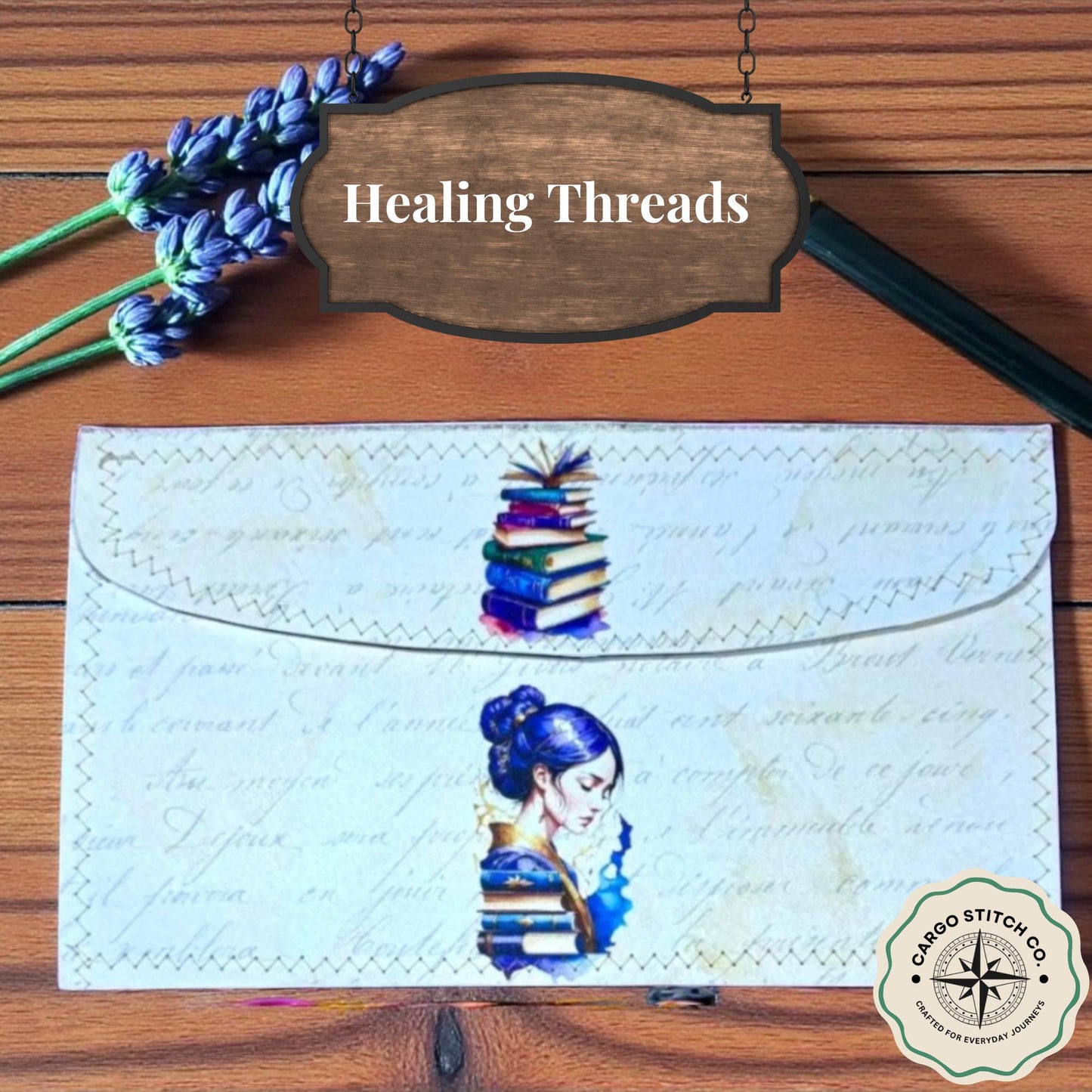 Healing Threads Accordion Folder – Storykeeper Edition | Handmade Organizer for Ephemera, Journaling & Letters