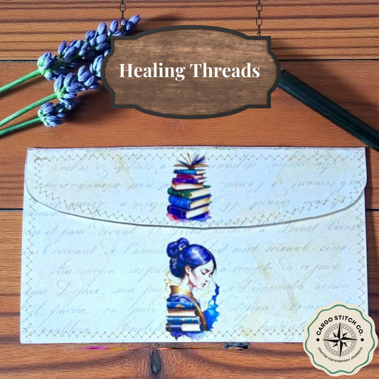 Healing Threads Accordion Folder – Storykeeper Edition | Handmade Organizer for Ephemera, Journaling & Letters