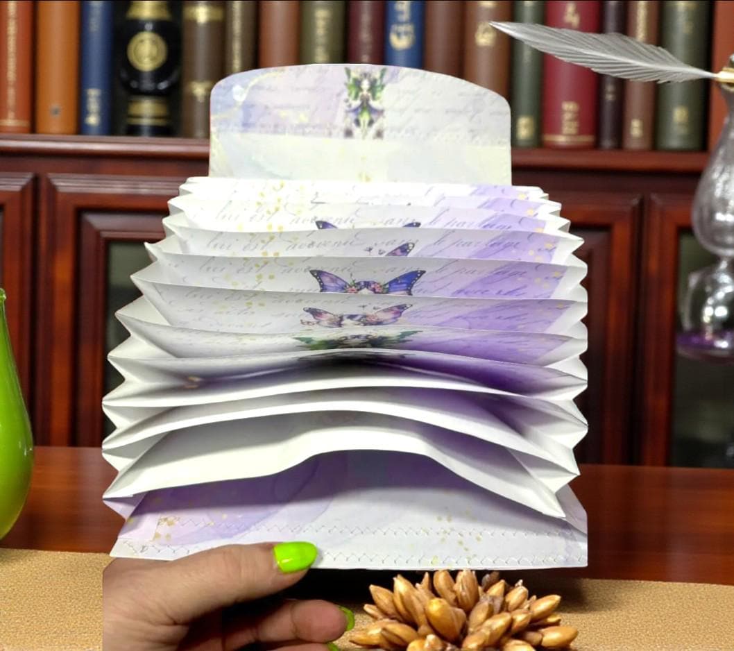 Healing Threads – Kintsugi Fairy File Folder | Handmade Paper Organizer with Whimsical Restoration Theme