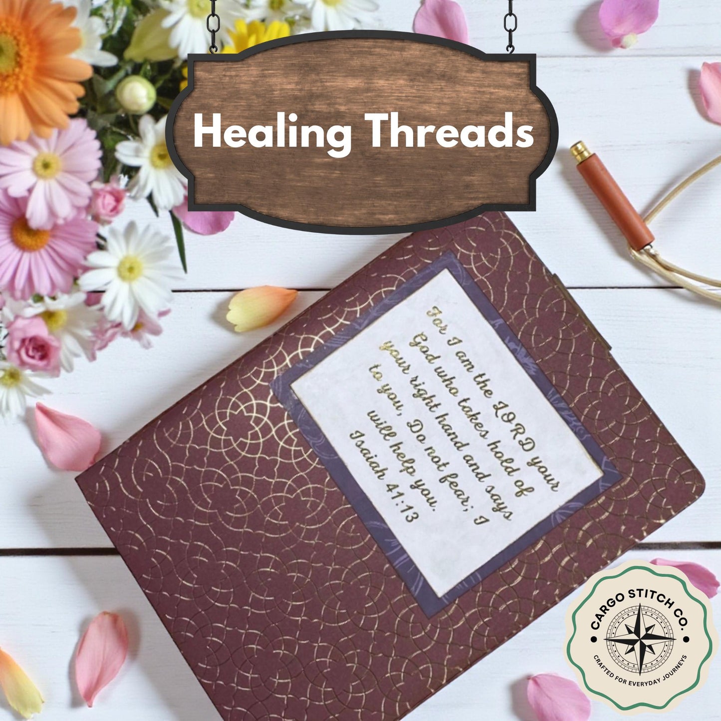 Isaiah 41:13 Scripture Notebook – Healing Threads Handmade Prayer Journal | Do Not Fear | Christian Gift for Women of Faith