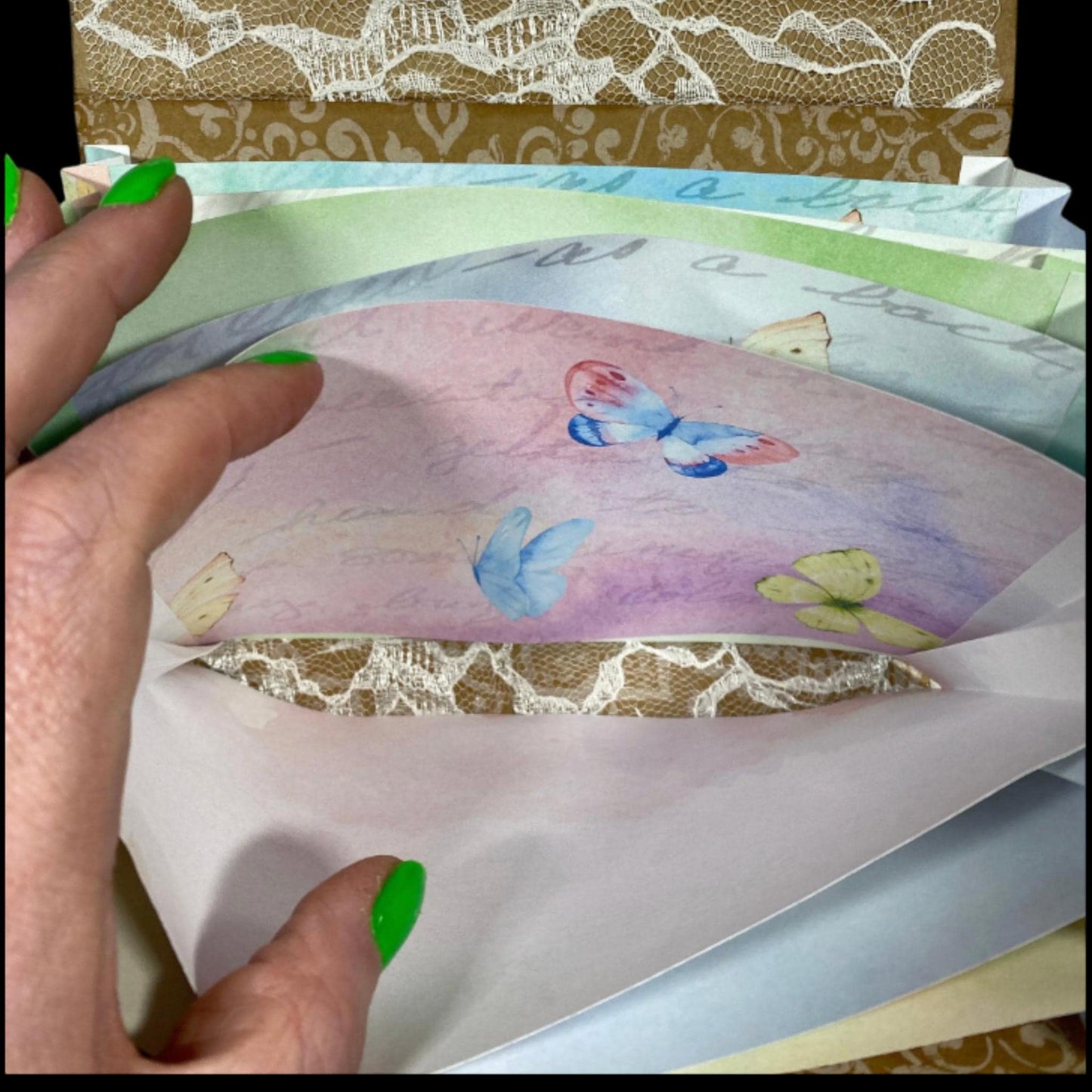 Butterfly Blessings Accordion File Folder – Healing Threads Handmade Organizer | Encouragement & Renewal Gift | Faith-Based Journal Storage