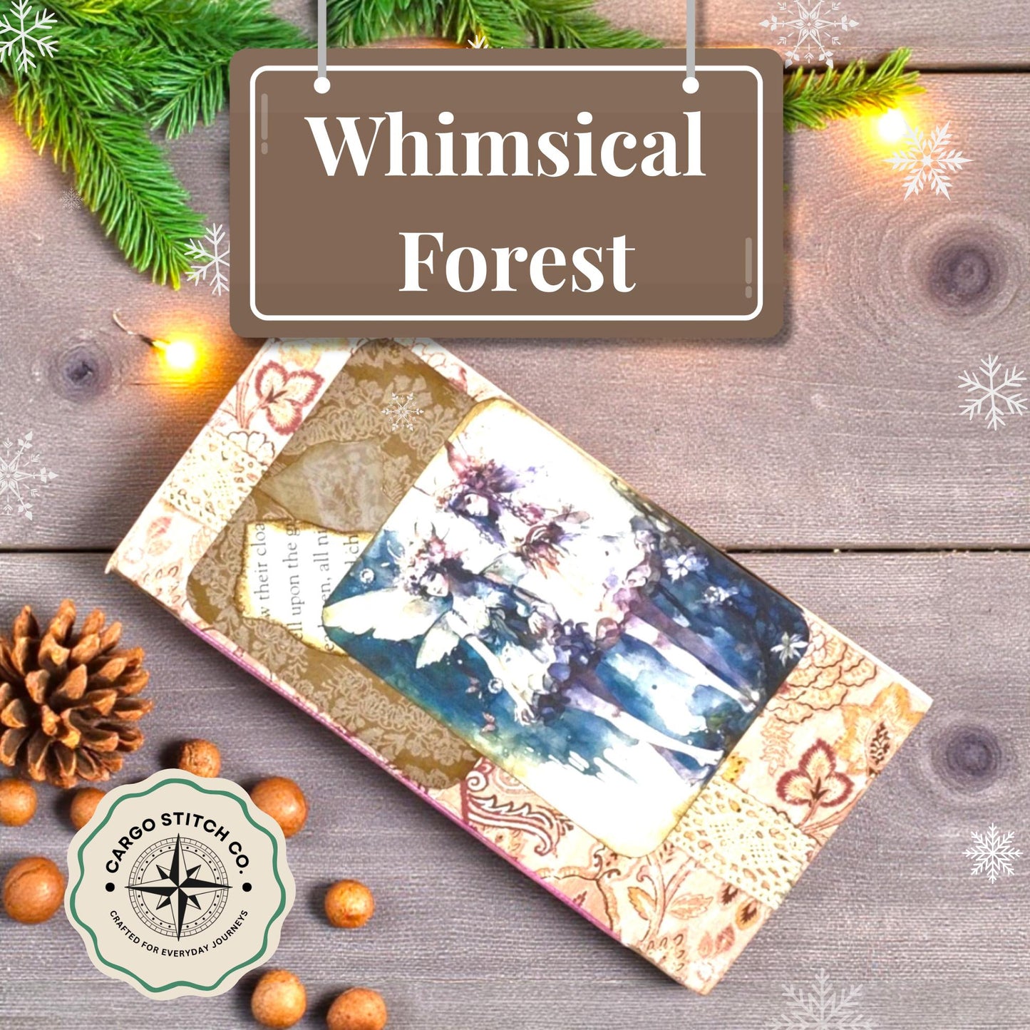 Enchanted Fairy Folio – Bloom Edition | Whimsical Forest Handmade Junk Journal Folder | Dreamy Ephemera Pocket