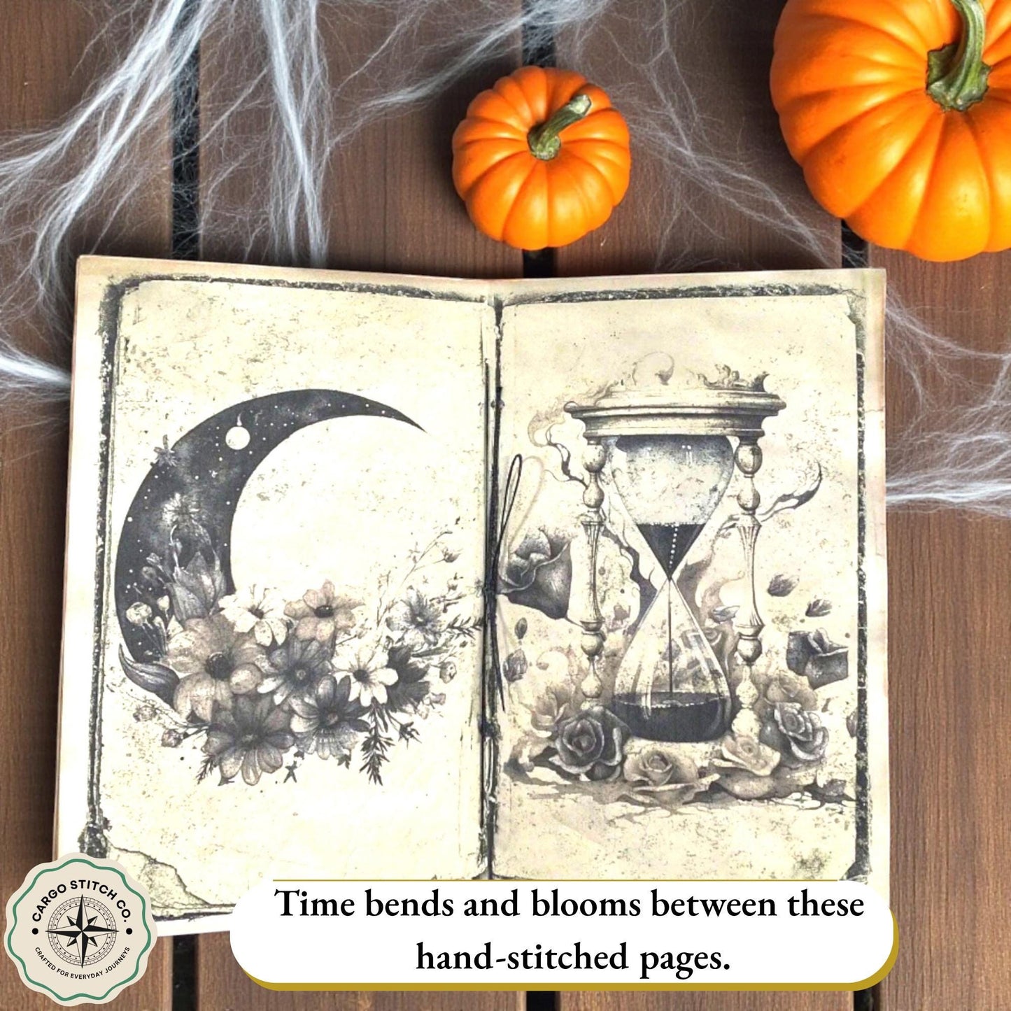 Autumn Harvest Grimoire – October Coven Series – Handmade Halloween Junk Journal – Coffee-Dyed Pages – Witchcore Gift – 2 of 8