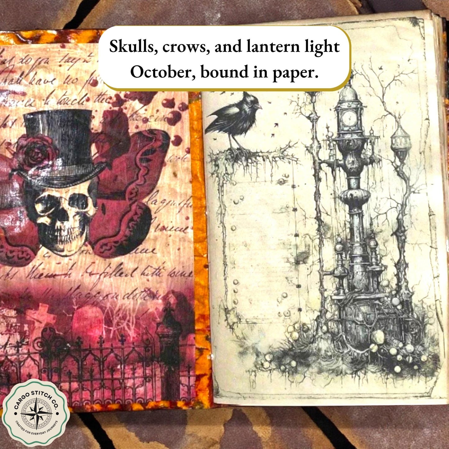 Autumn Harvest Grimoire – October Coven Series – Handmade Halloween Junk Journal – Coffee-Dyed Pages – Witchcore Gift – 2 of 8