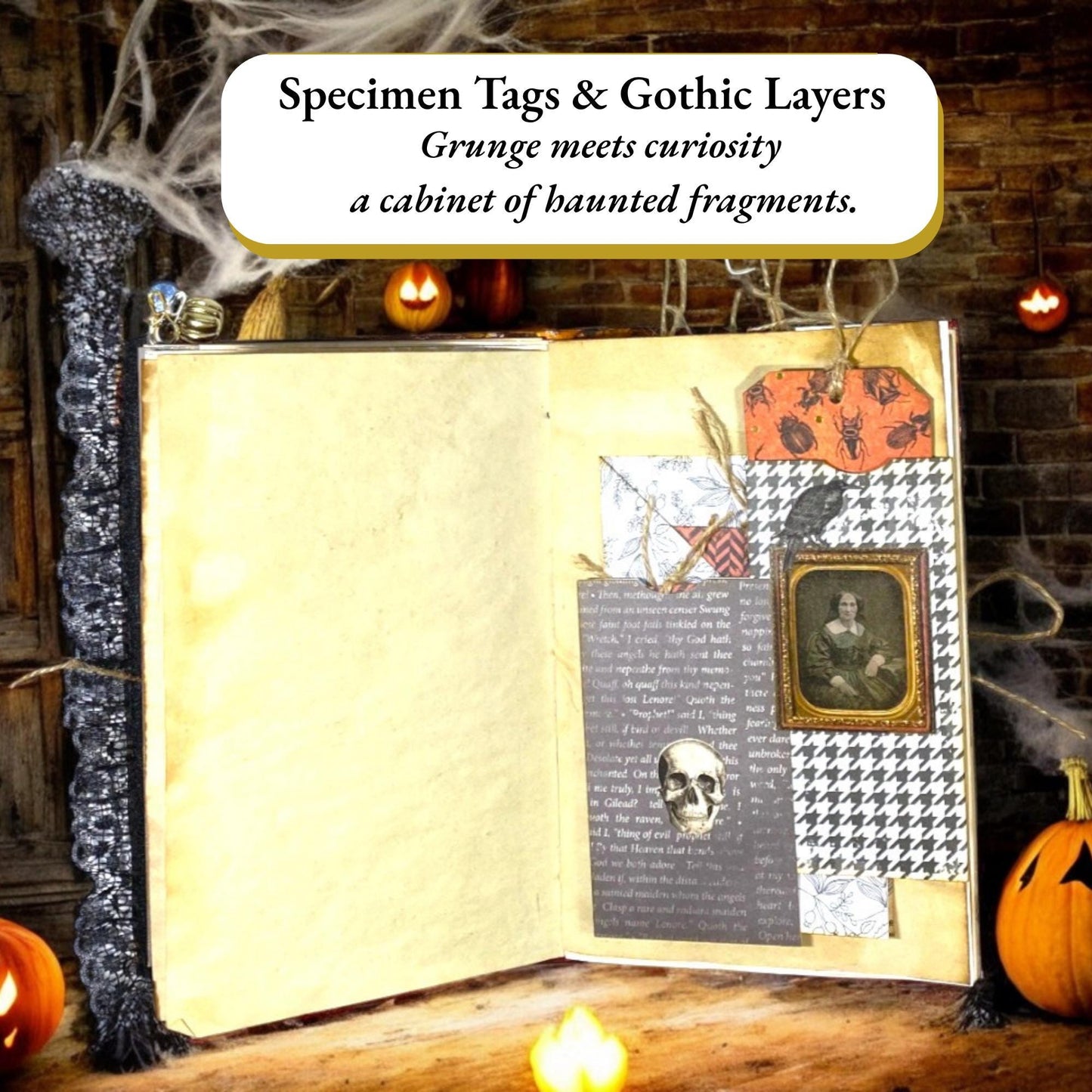 Halloween Apothecary Grimoire – October Coven Series – Potion Ledger Junk Journal – Coffee‑Dyed Pages – Signed Limited Edition, No. 7 of 8