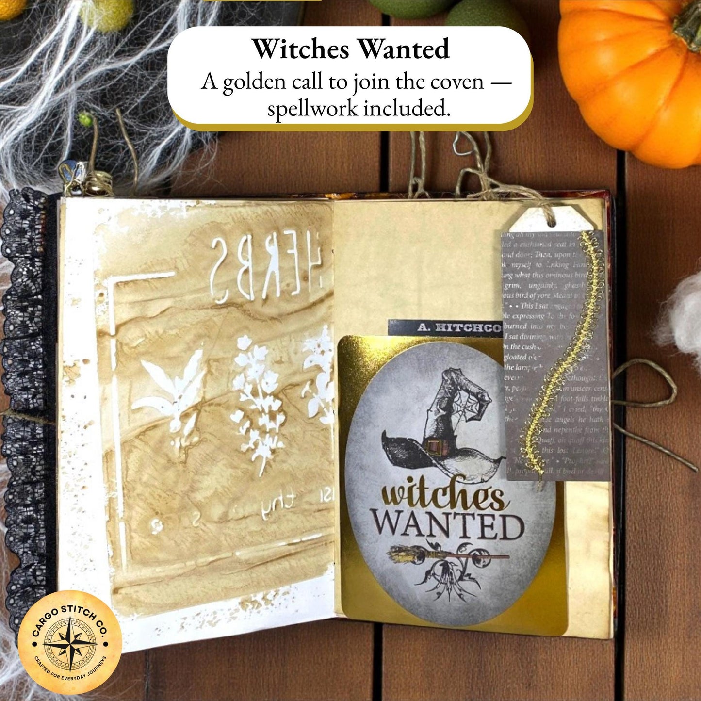 Halloween Apothecary Grimoire – October Coven Series – Potion Ledger Junk Journal – Coffee‑Dyed Pages – Signed Limited Edition, No. 7 of 8