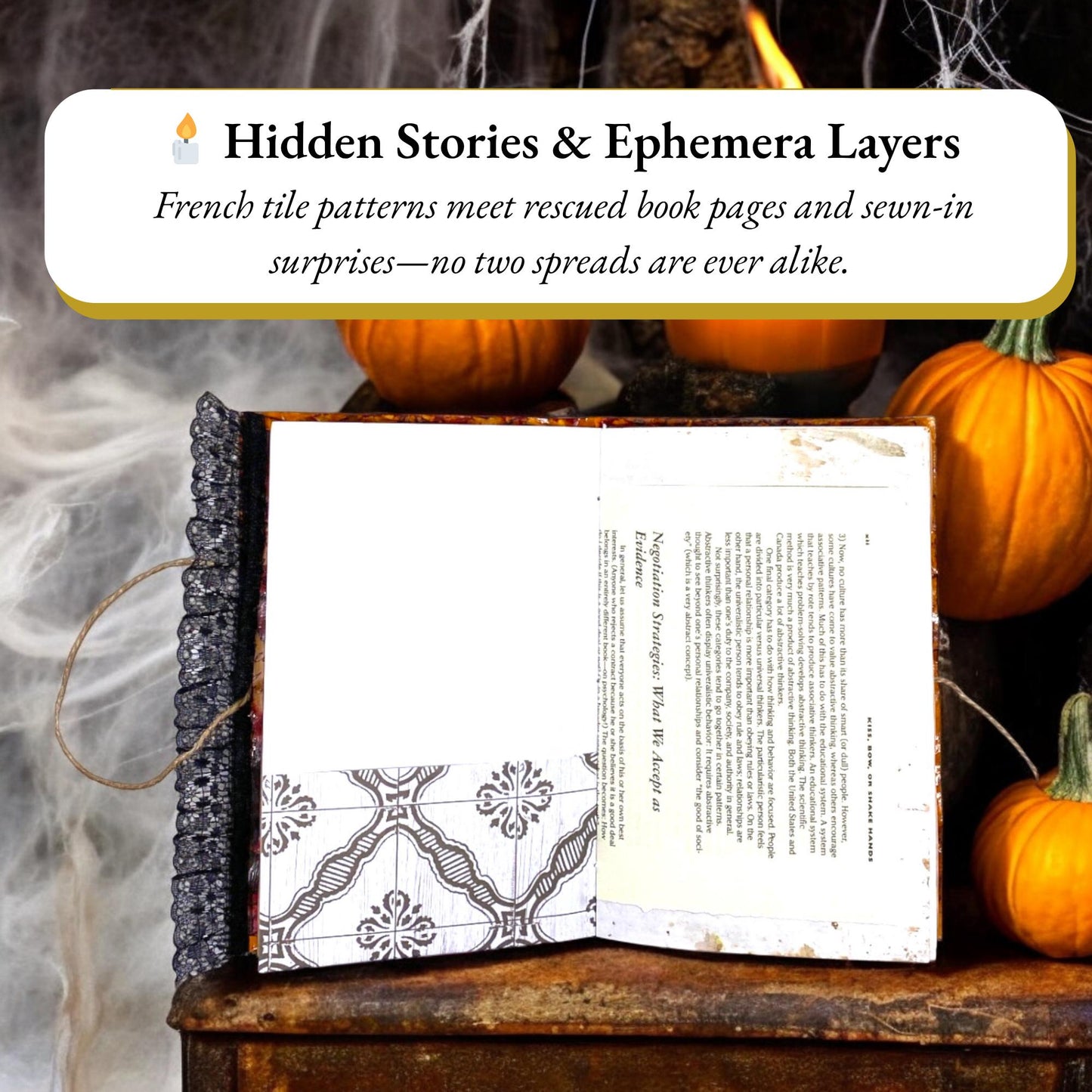 Blood Moon Manor – Gothic Grimoire Junk Journal, October Coven Series No. 6, Handmade Halloween Art Journal, Signed, OOAK Gift