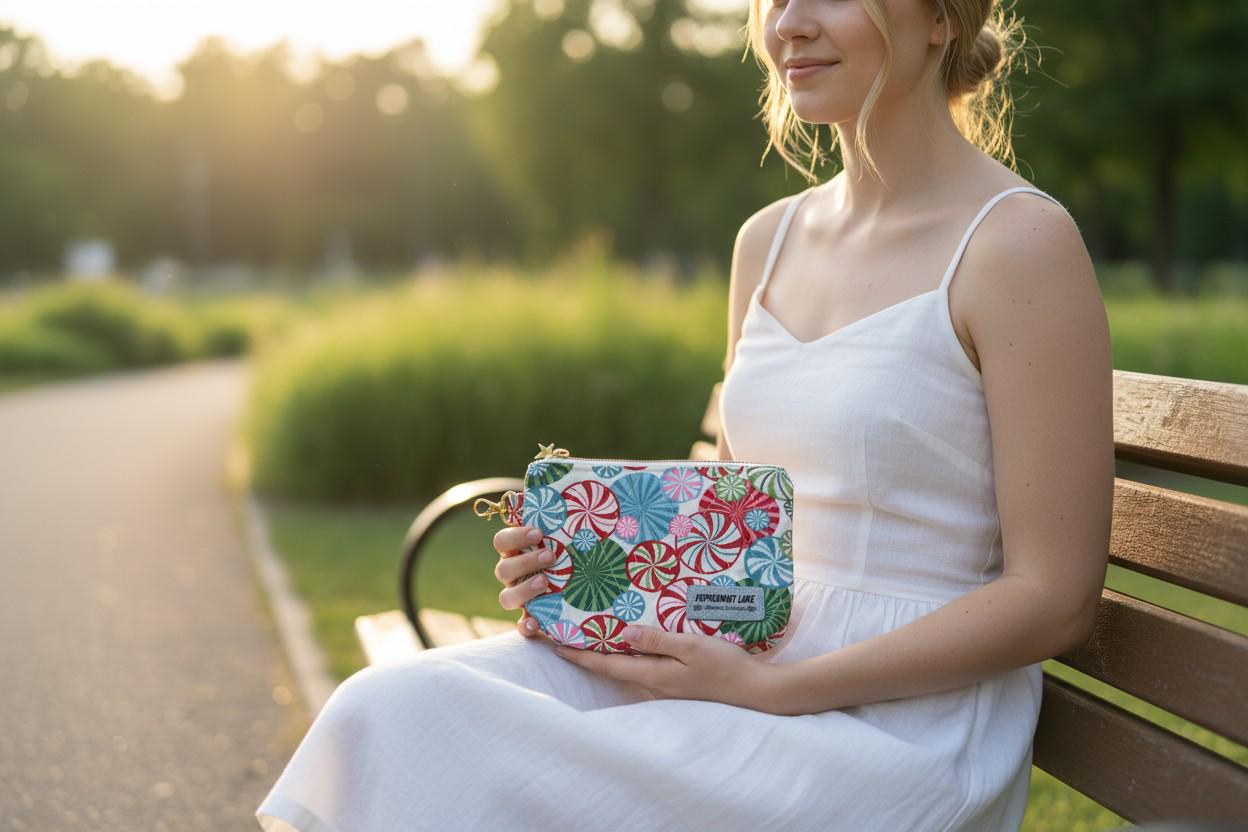 Scout’s Winter Tracks Christmas Pouch Peppermint Lane 2025 Limited Edition | Choose Your Size | Quilted Holiday Pouch Set by Cargo Stitch Co