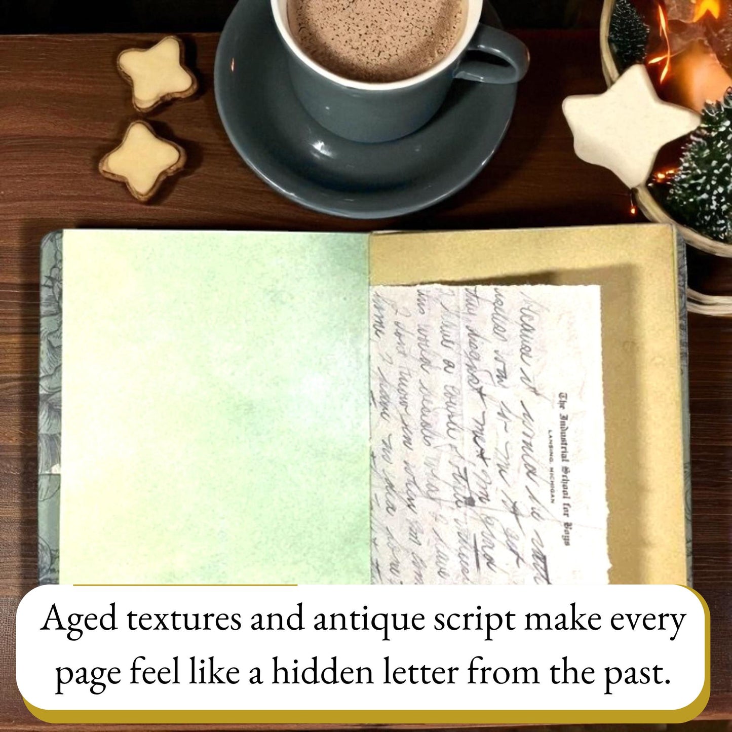 Fear Not Junk Journal – Handmade Faith Journal, Isaiah 41:13 Scripture Notebook, Christian Prayer Journal, Winter Garden Edition