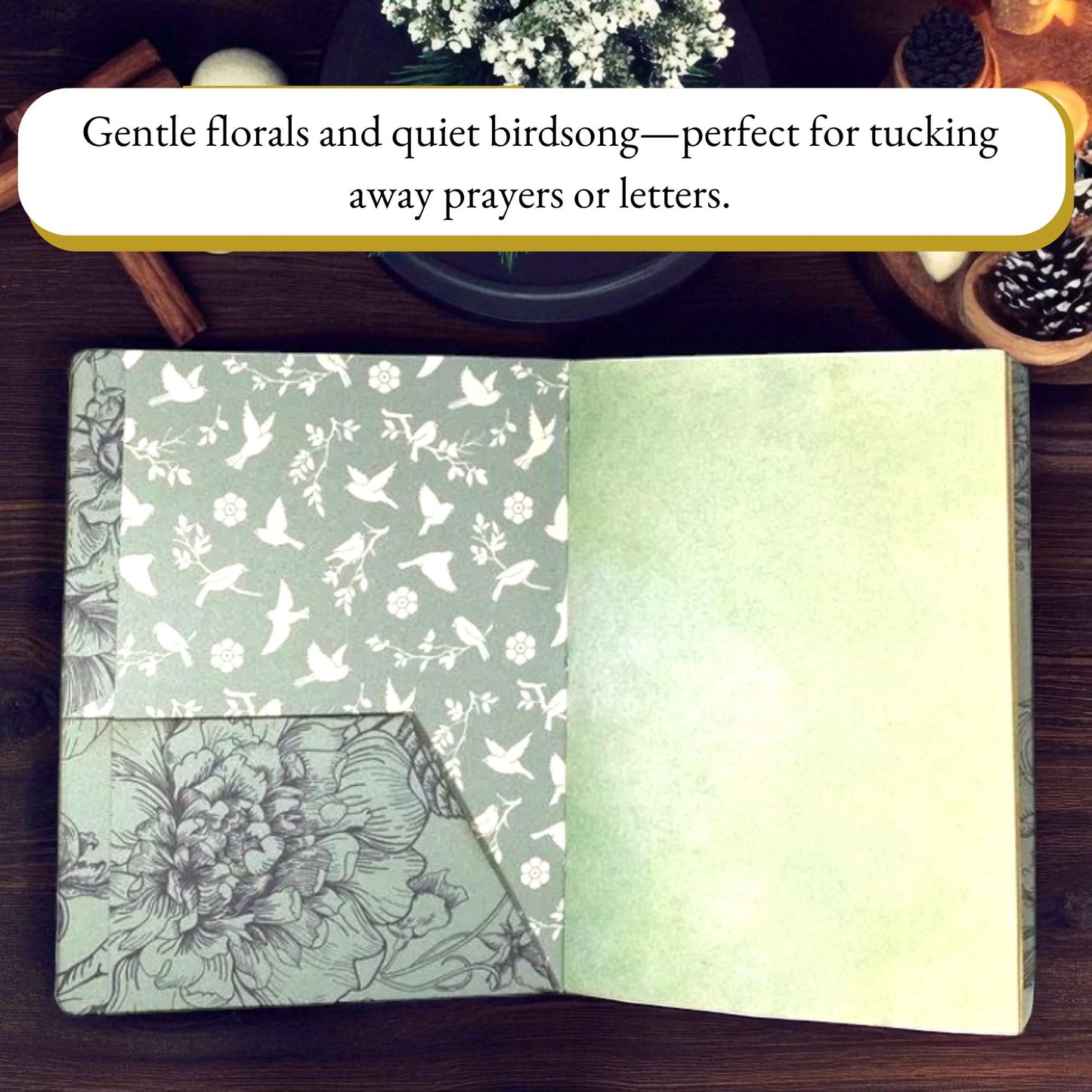 Fear Not Junk Journal – Handmade Faith Journal, Isaiah 41:13 Scripture Notebook, Christian Prayer Journal, Winter Garden Edition