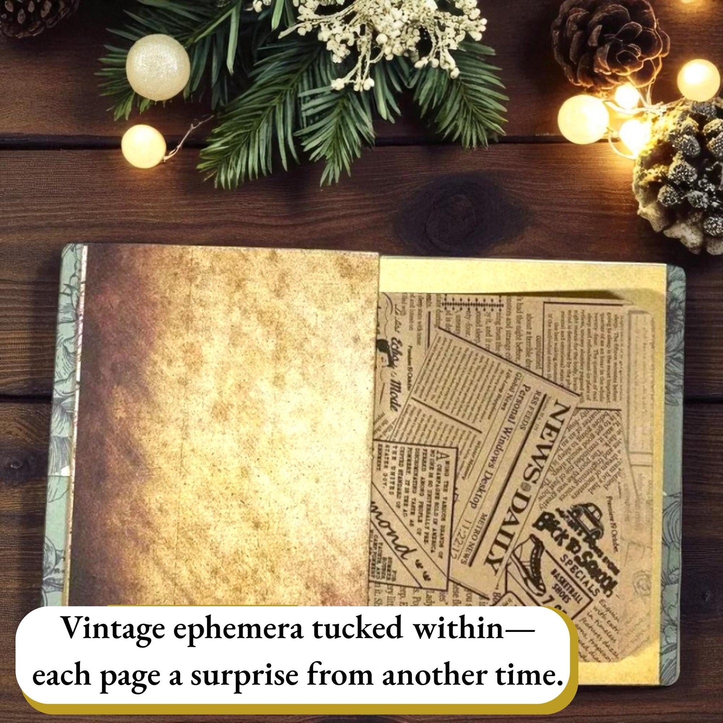 Fear Not Junk Journal – Handmade Faith Journal, Isaiah 41:13 Scripture Notebook, Christian Prayer Journal, Winter Garden Edition