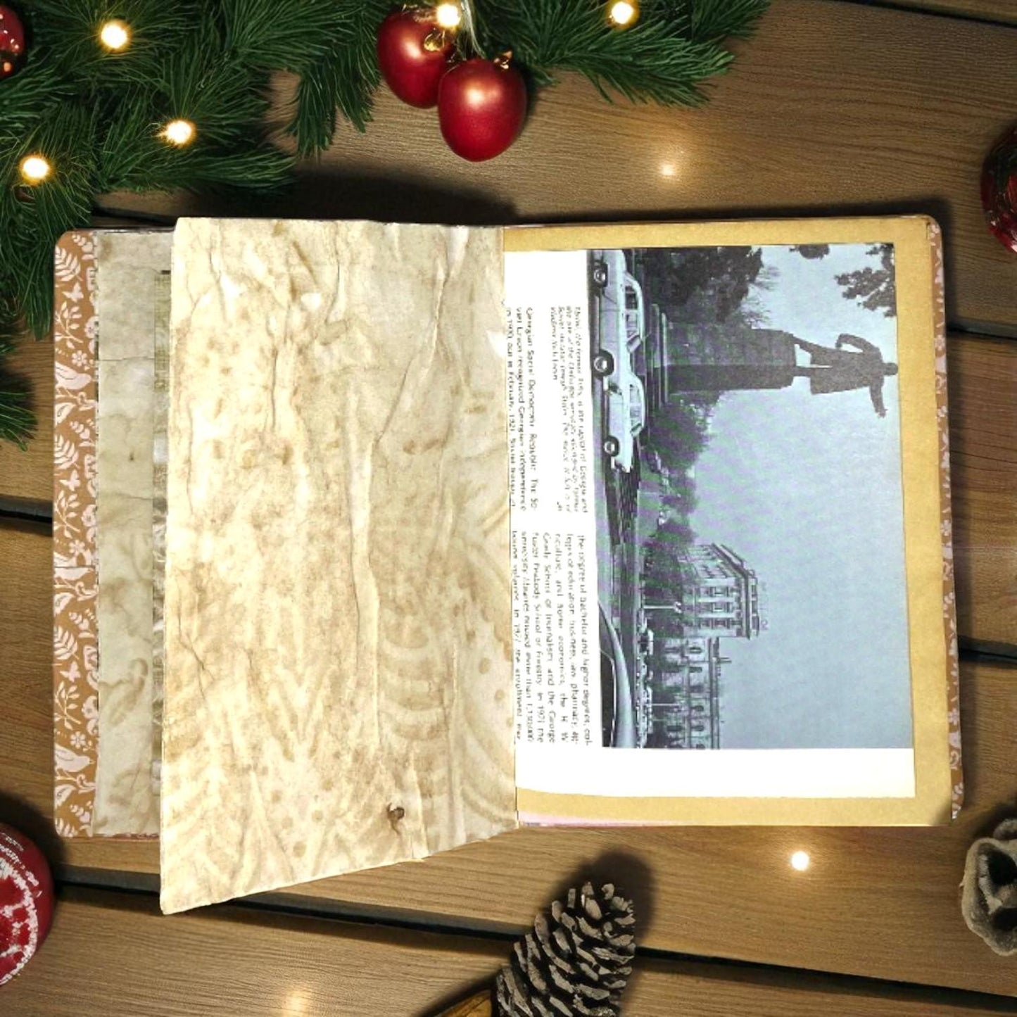 Rose Dream B6 Junk Journal – Handmade Floral Notebook with Pockets | Vintage Rose Art Journal