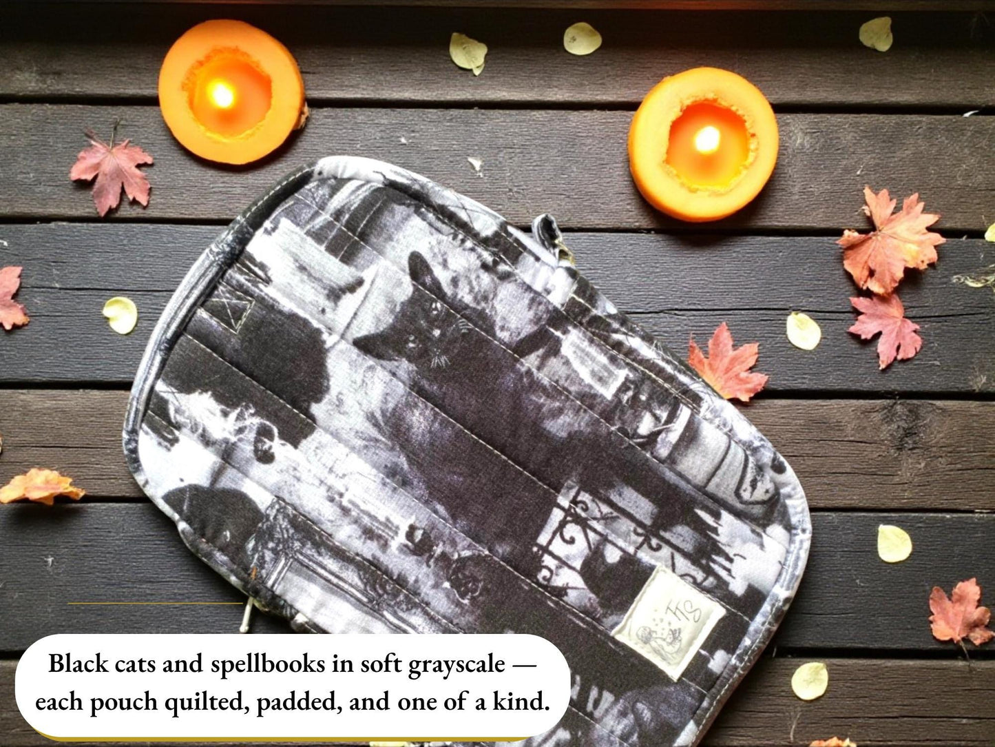 The Witch’s Coven – Quilted Crossbody Bag | Witchy Fall Purse | Black Cat Bag | Cozy Gothic Handmade by Cargo Stitch Co.